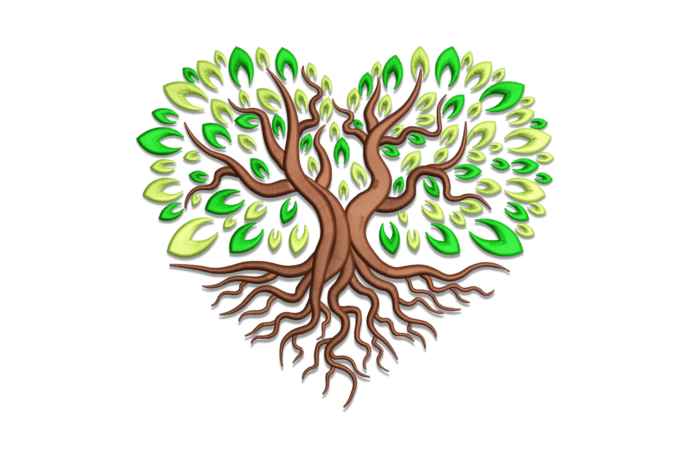 Tree Heart Embroidery Design