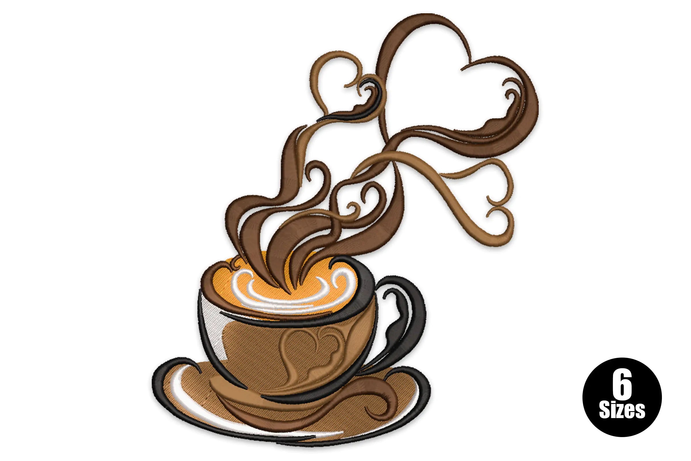 Coffee Embroidery Design