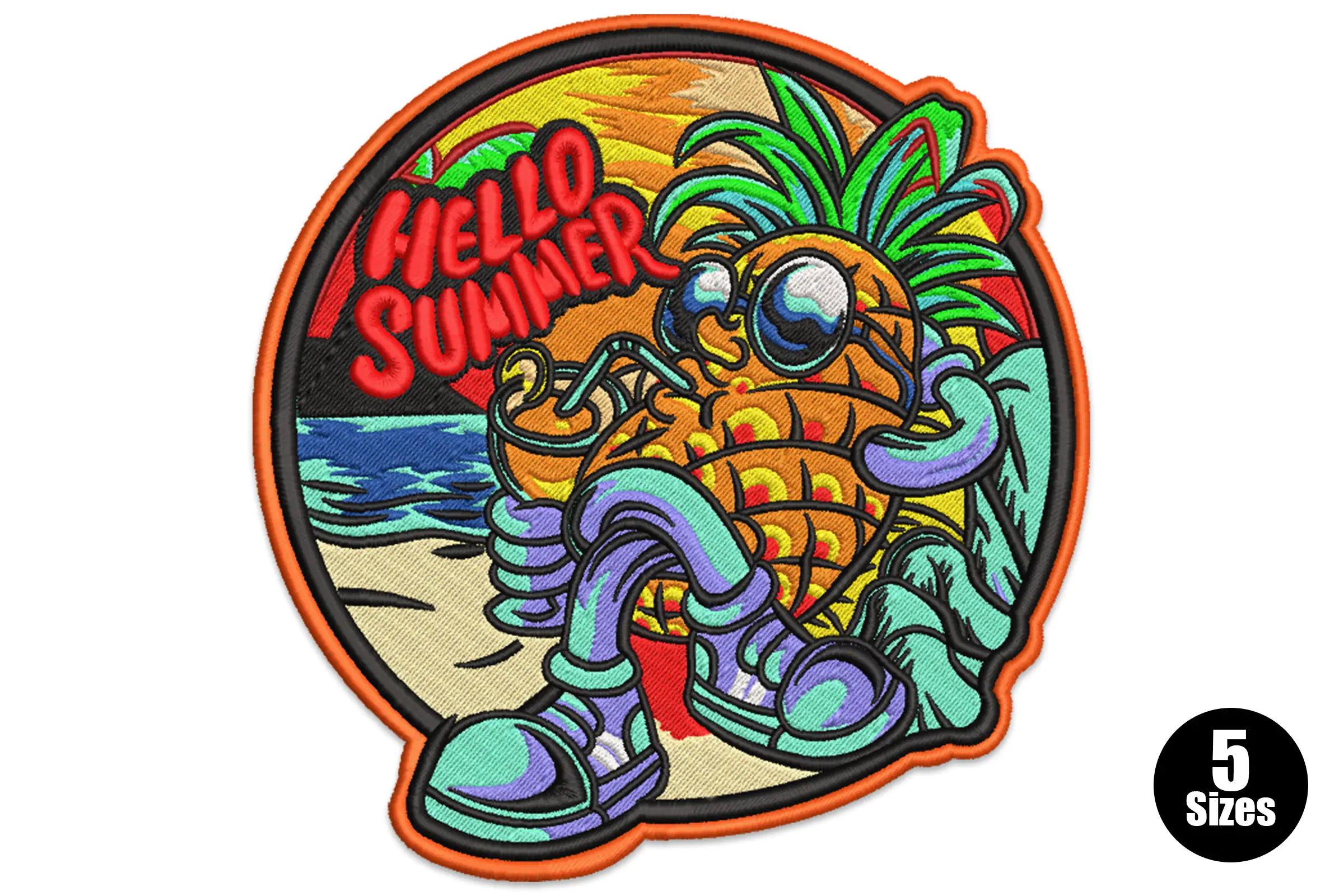 Hello Summer Embroidery Design