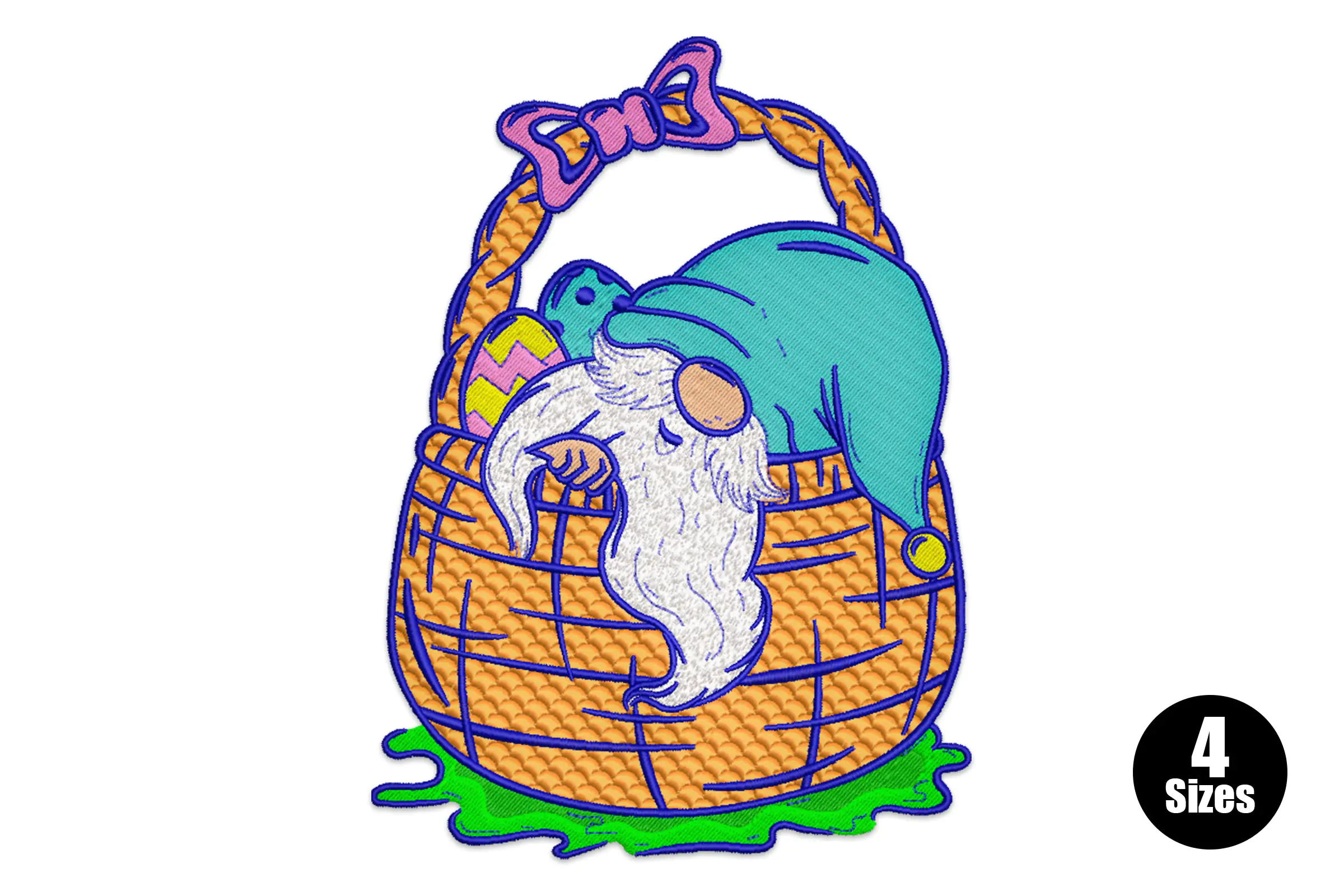 Easter Gnome Embroidery Design