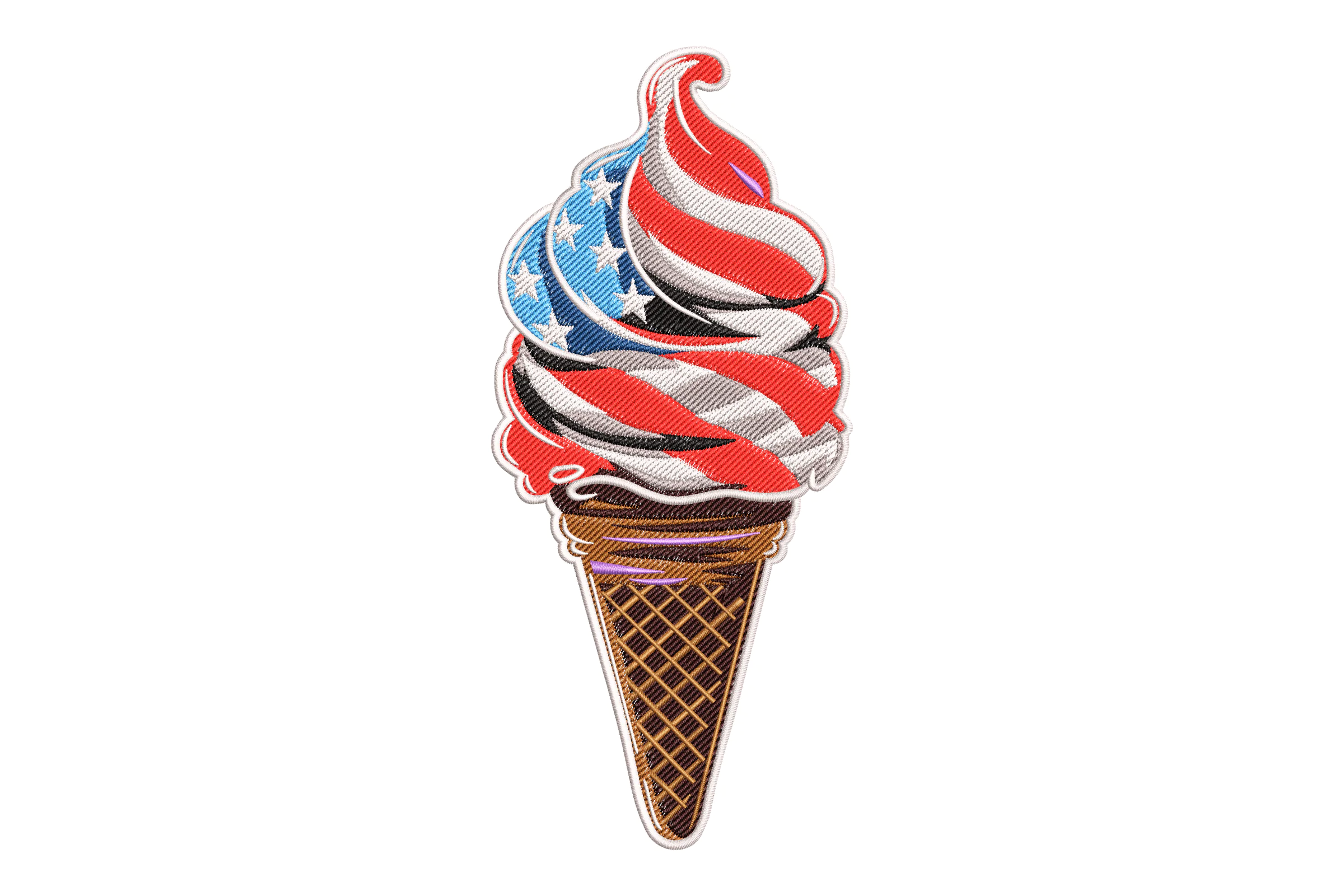 American Ice Cream Embroidery Design