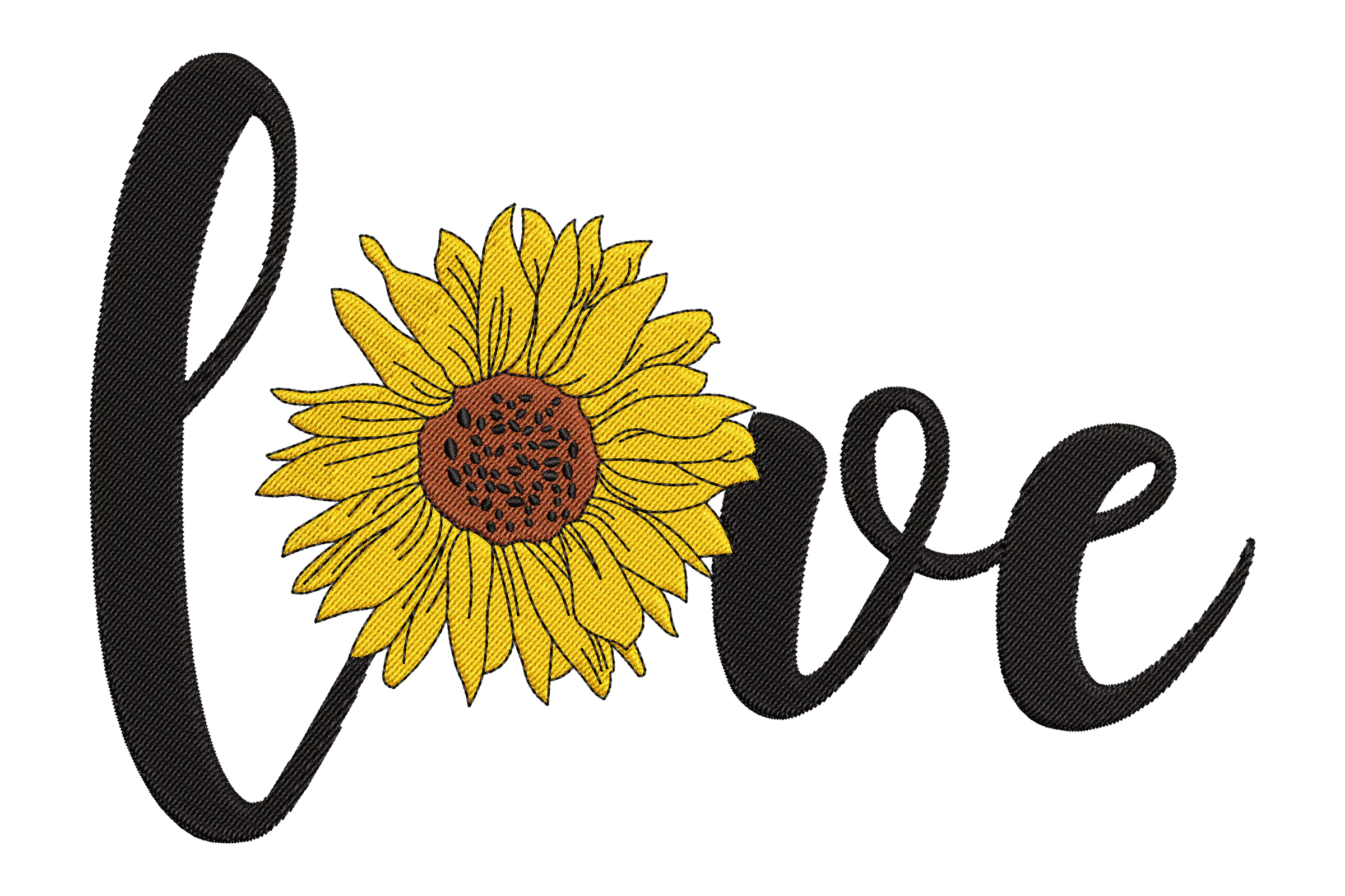 Sunflower Love Embroidery Design File