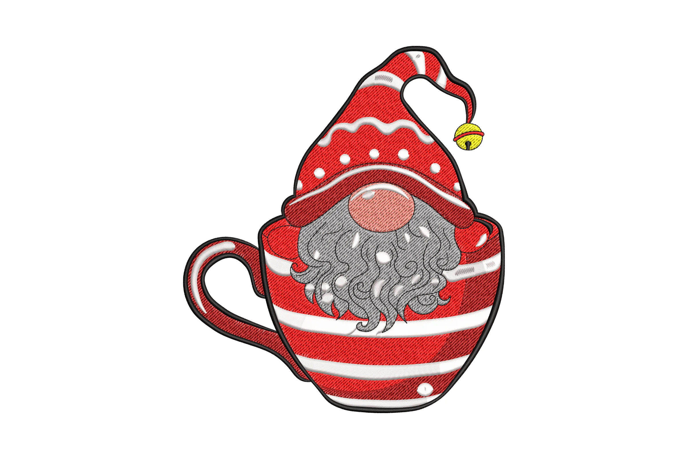 Gnome cup Christmas Machine Embroidery Design