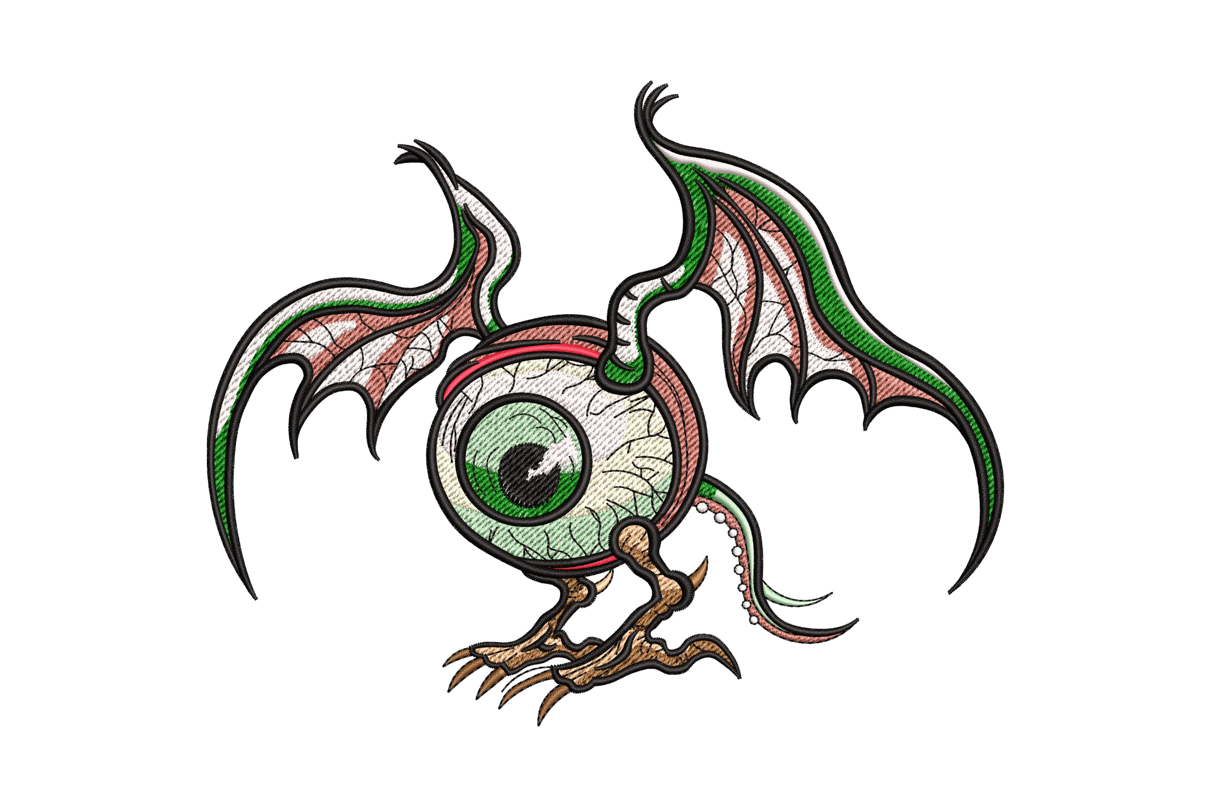 Flying Eye Monster Embroidery Design