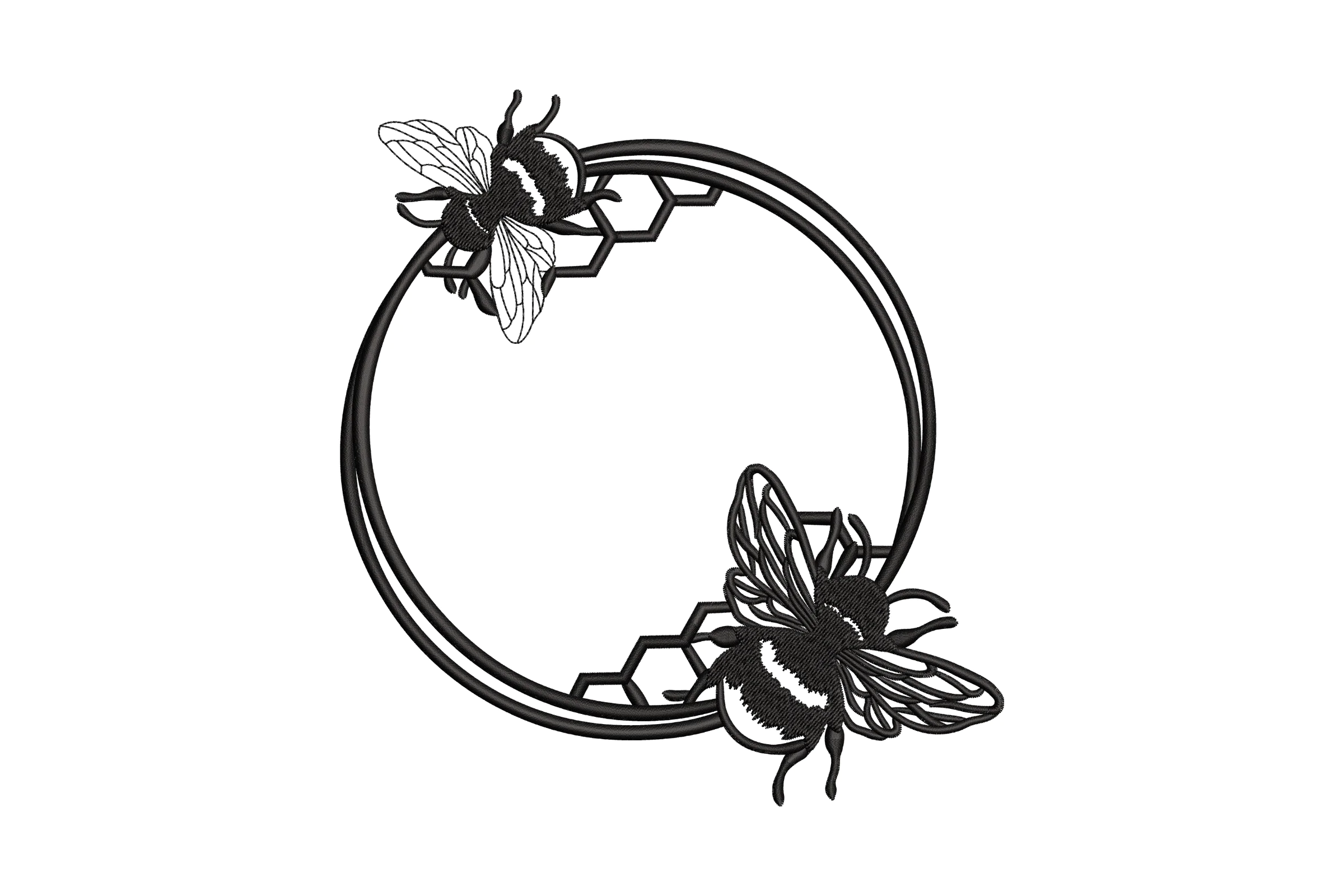 Bumble Bee Embroidery Design