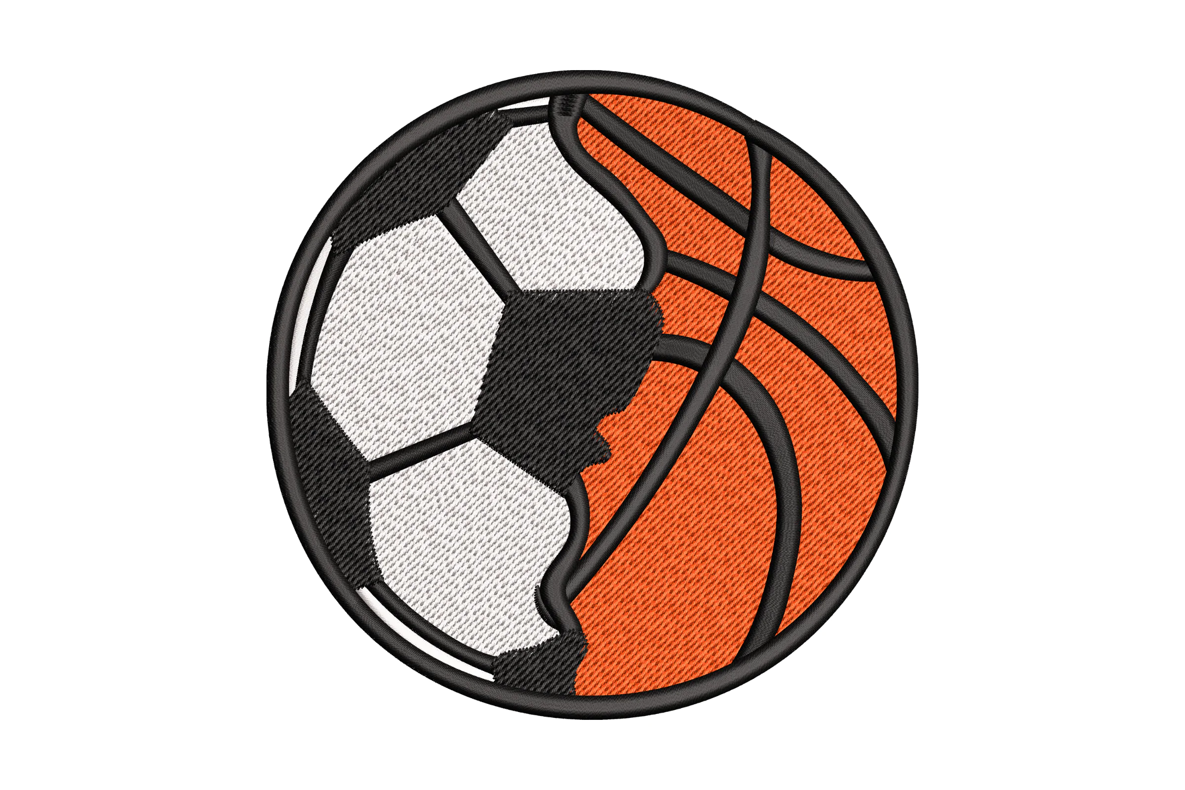 Football and Basketball Embroidery Design