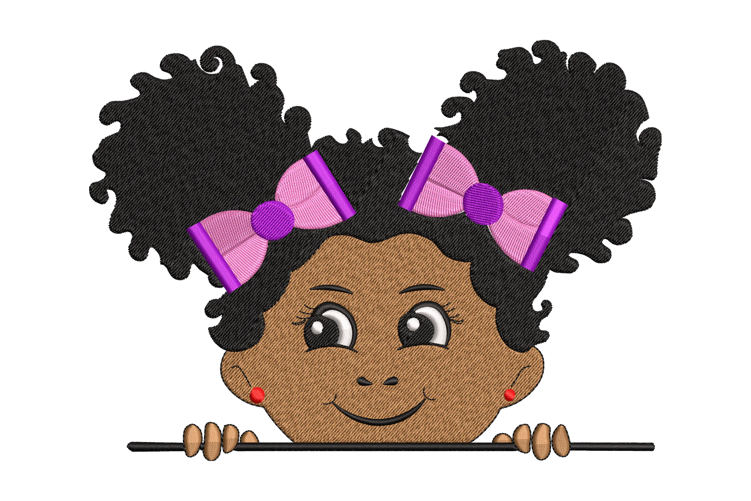 Peekaboo Girl Embroidery Design