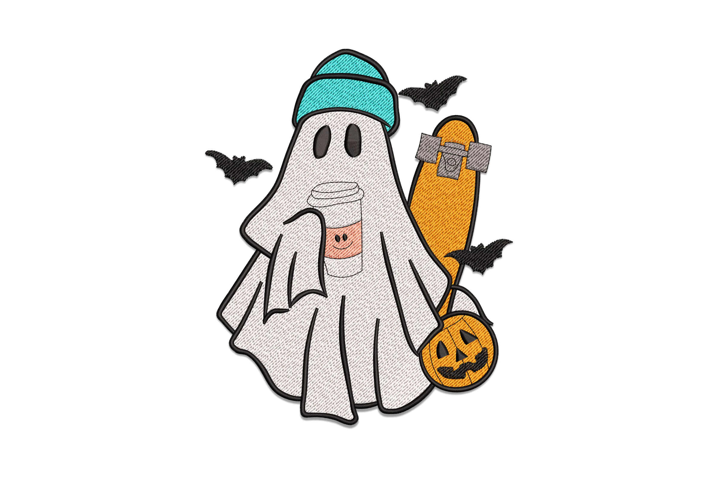 Halloween Ghost Embroidery Design