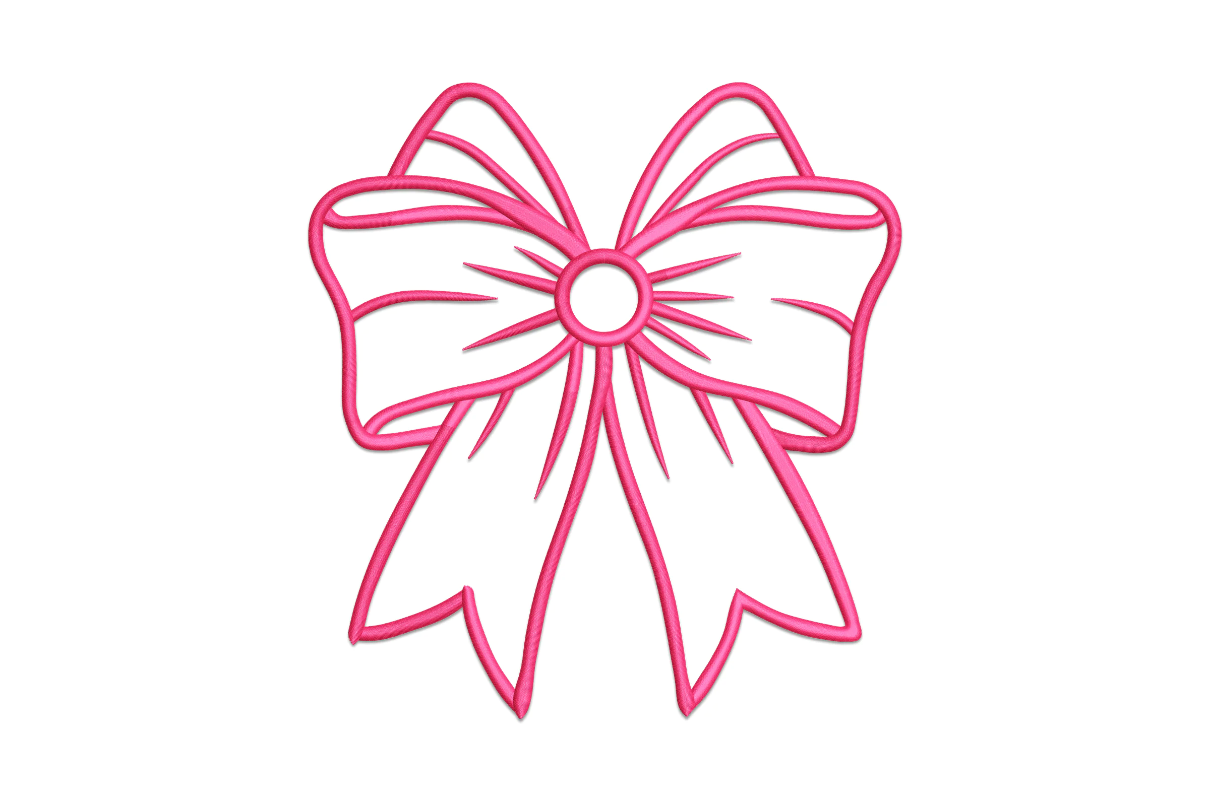 Bow Embroidery Design Pattern