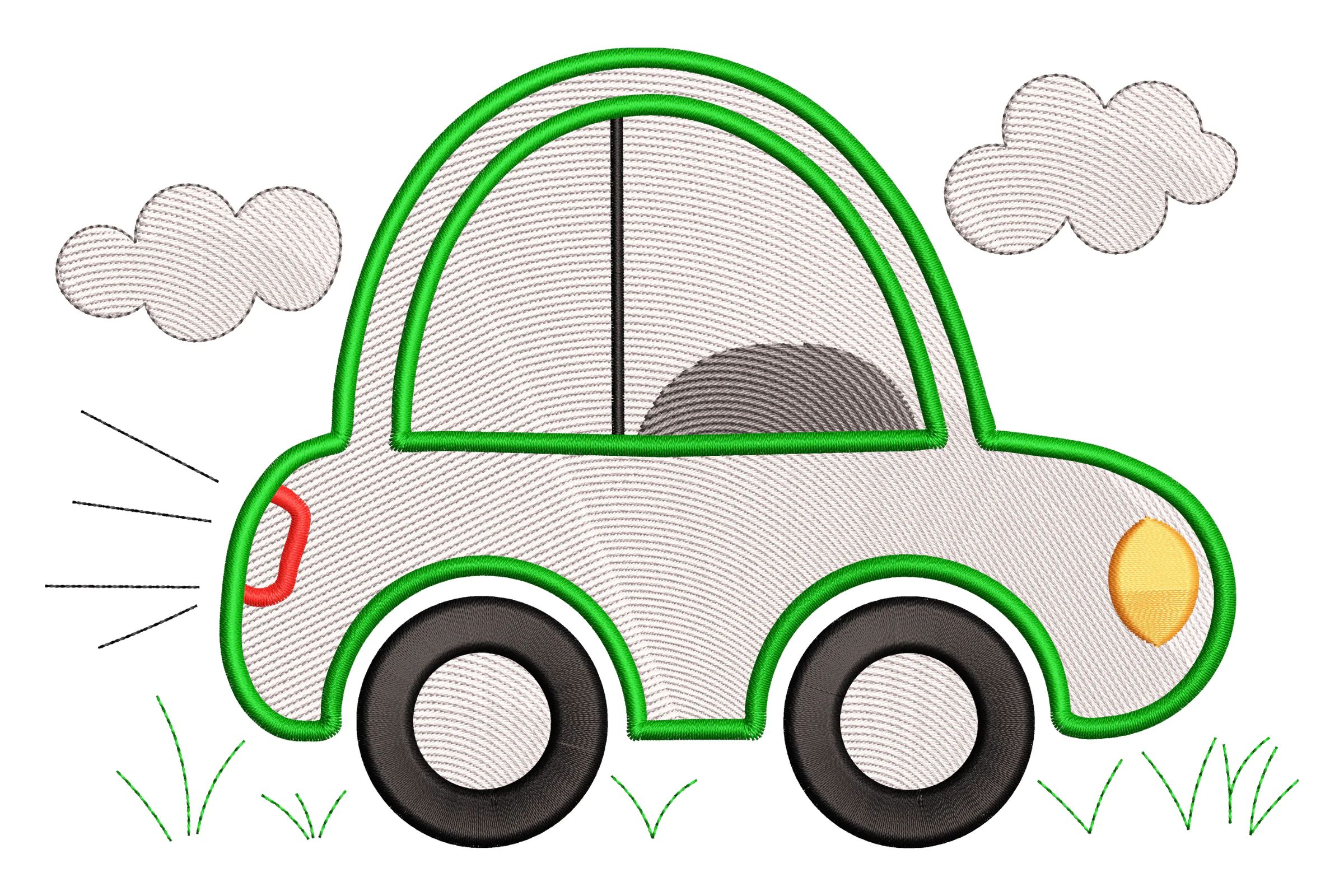 Cartoon Car Embroidery Design