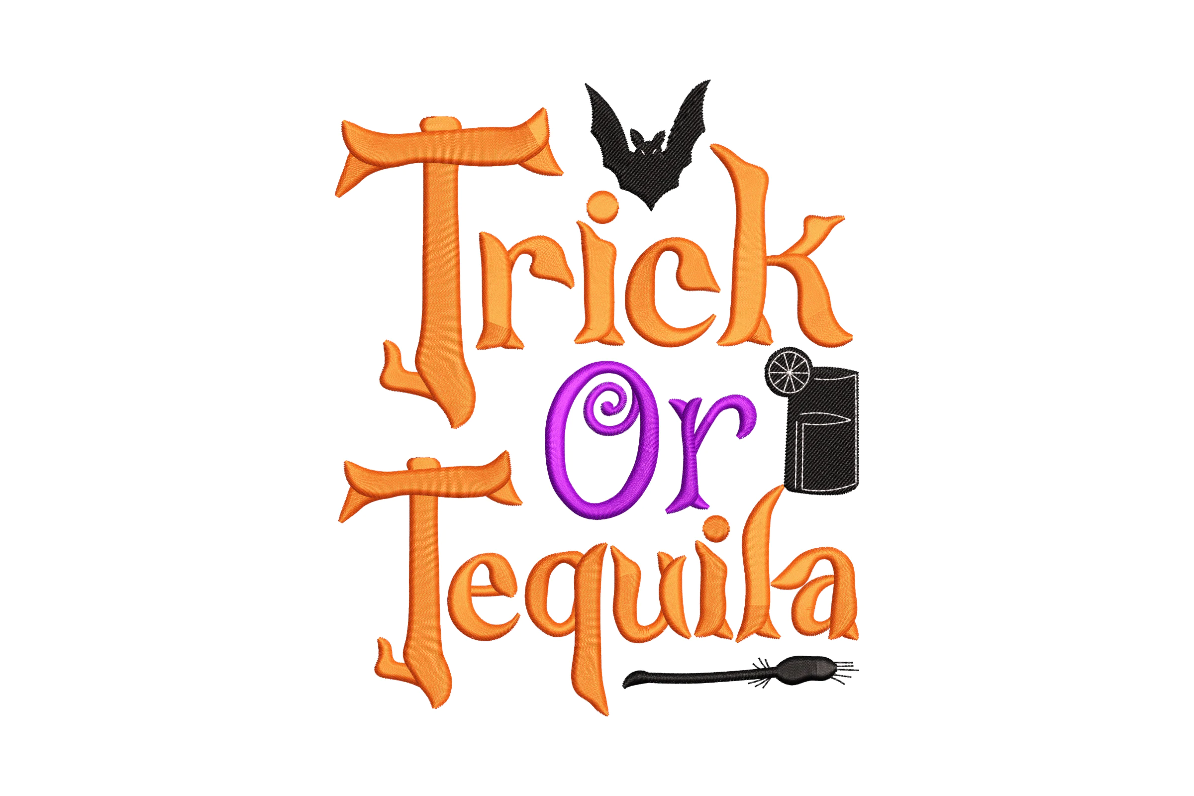 Trick or Tequila Embroidery Design