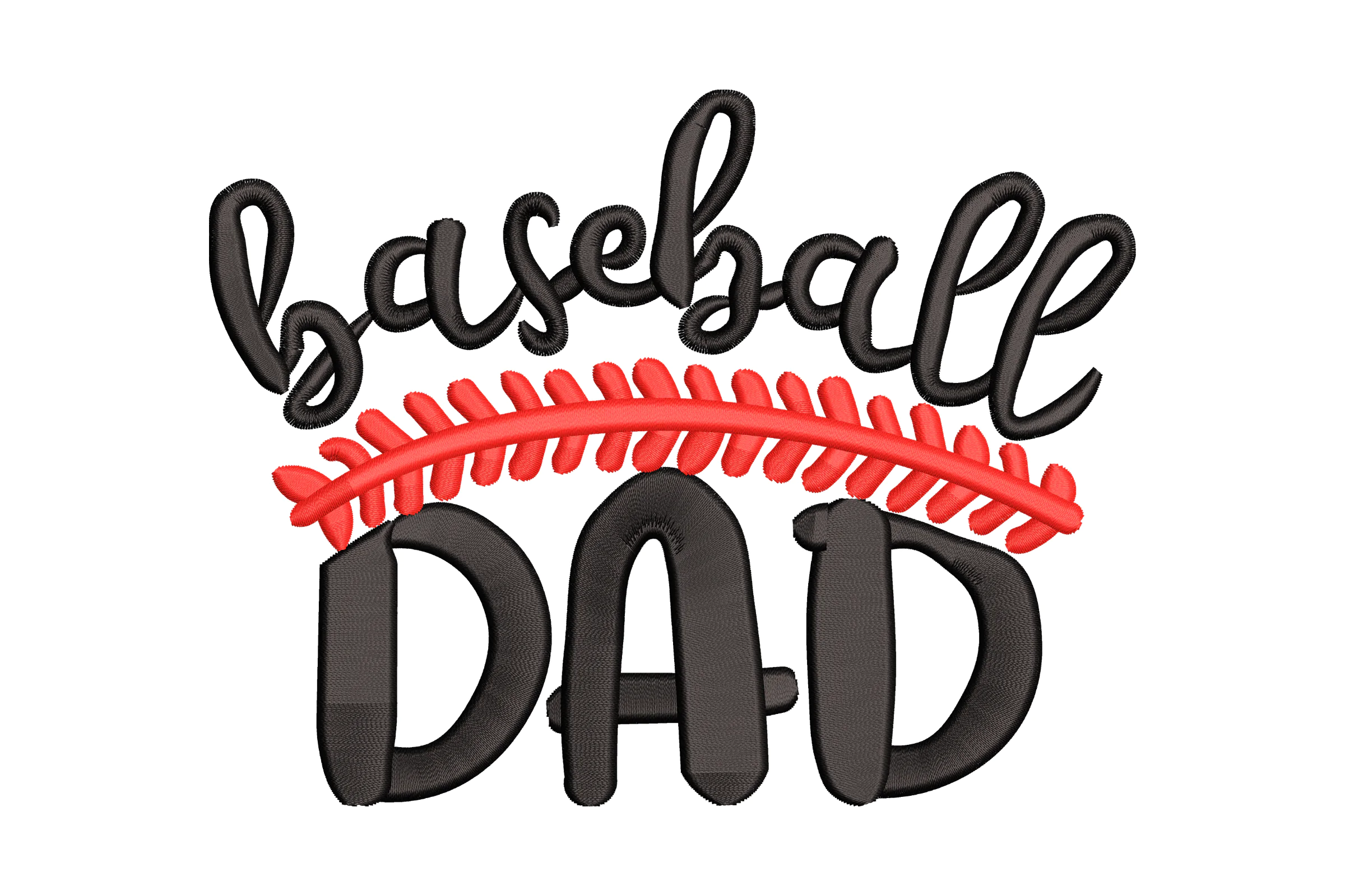 Baseball Dad Embroidery Design File