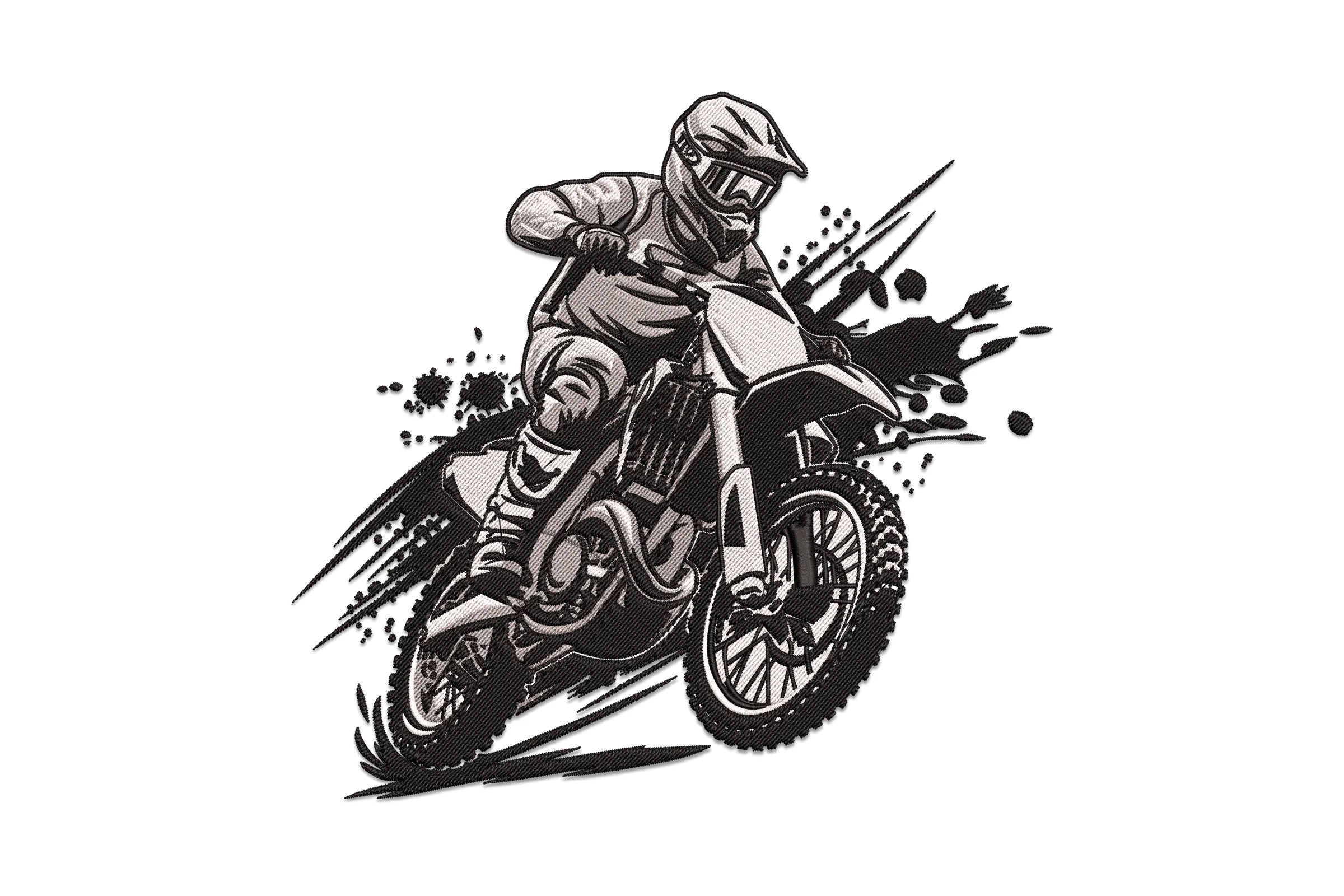 Bike Rider Machine Embroidery Design