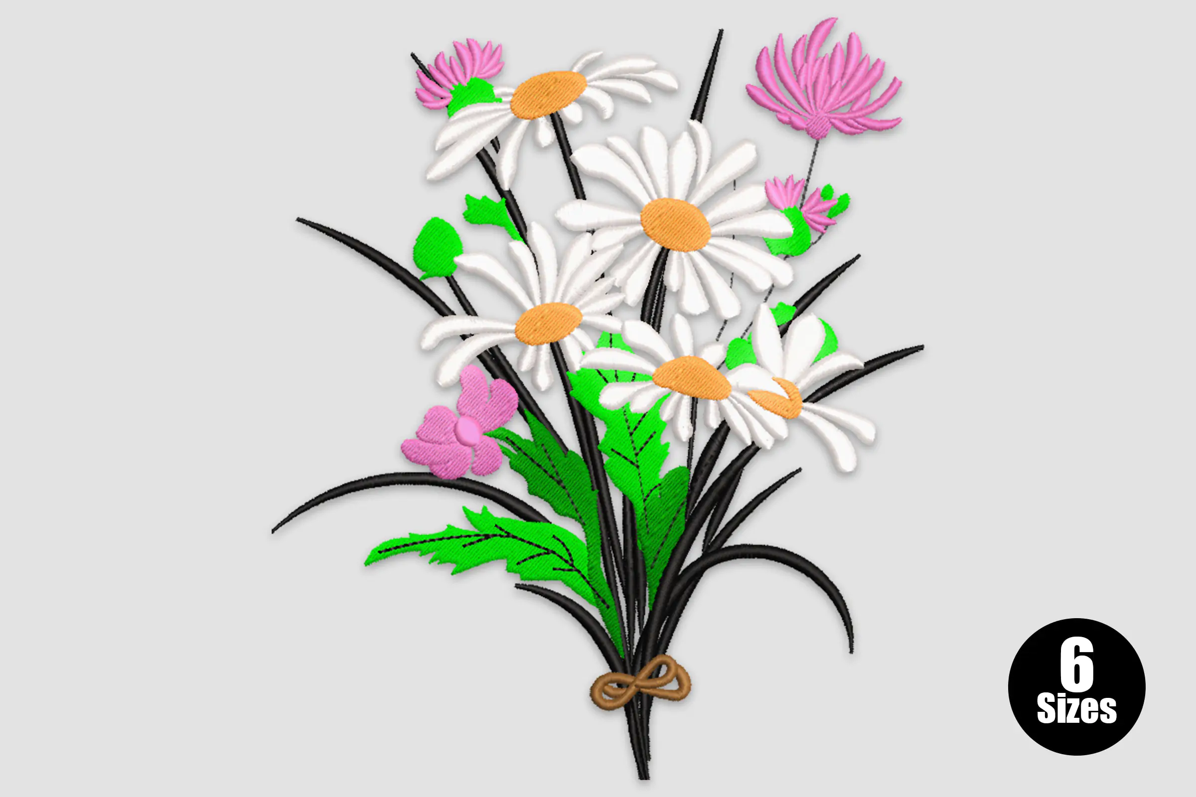 Summer Meadow Flowers Embroidery Design