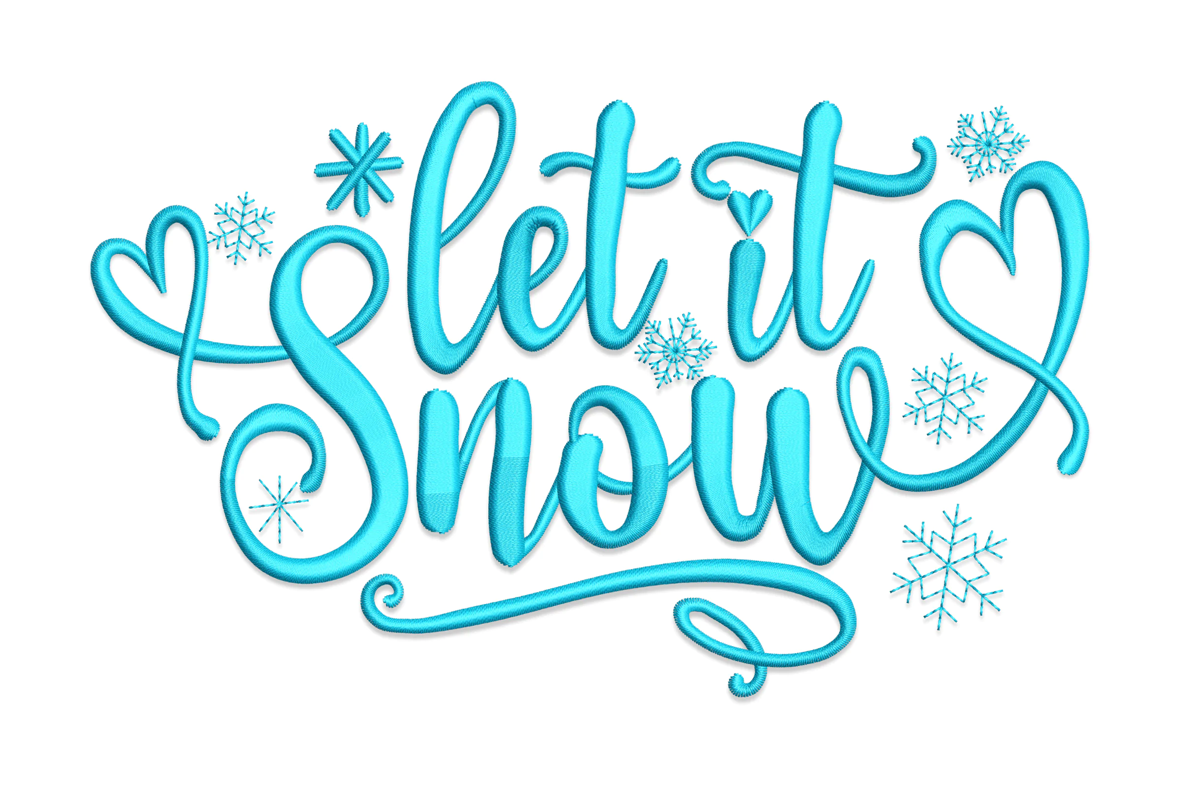 Let it Snow Digital Embroidery Design