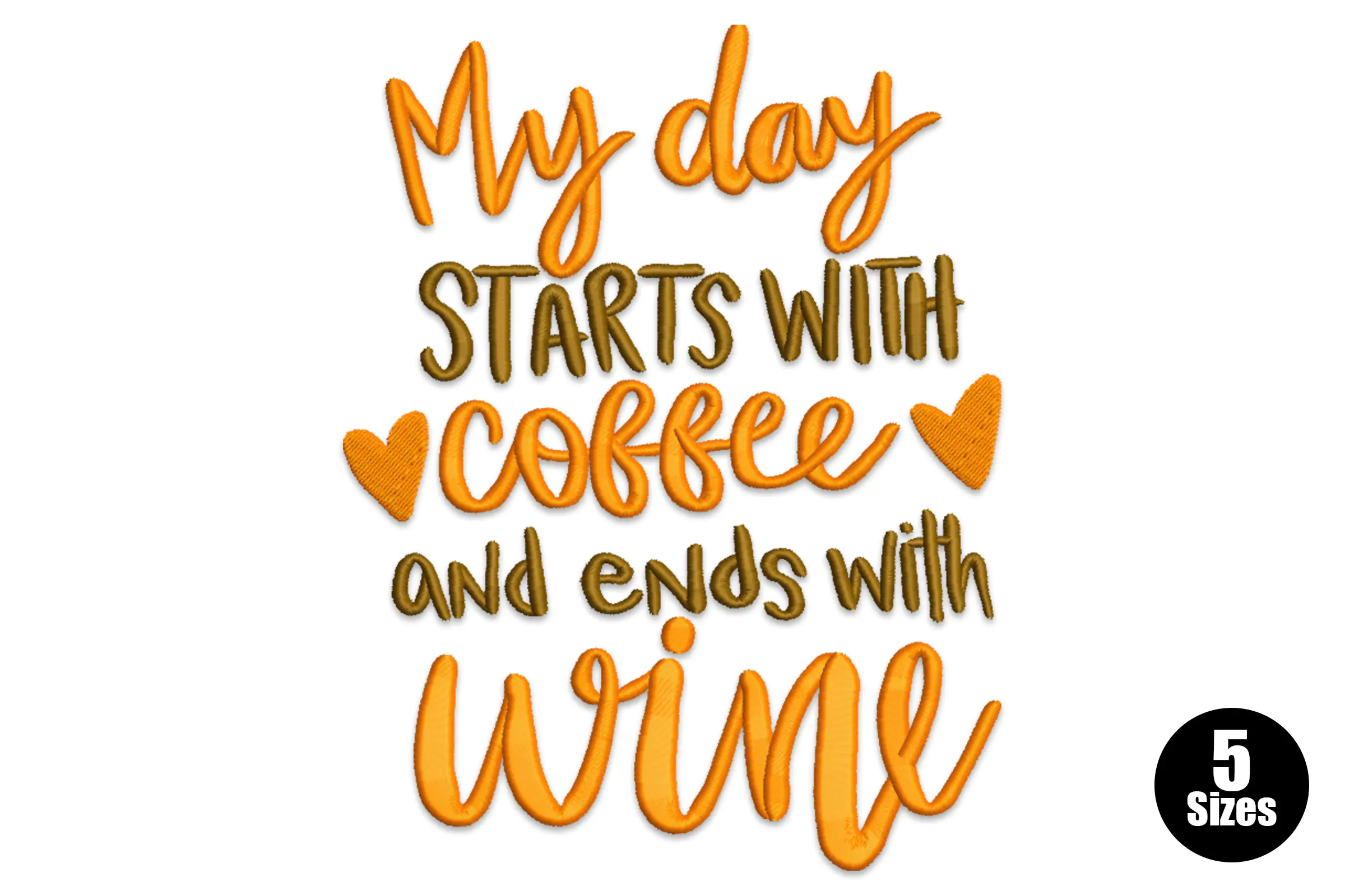 Coffee Sayings Embroidery Design