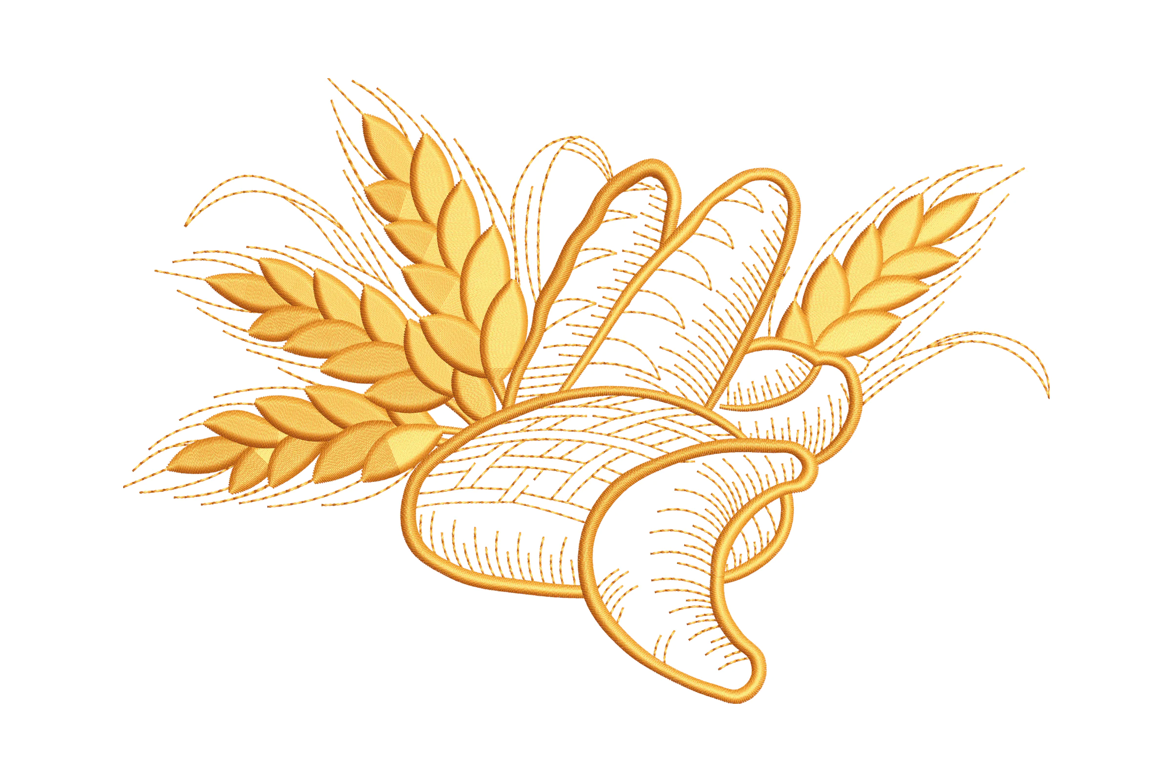 Wheat Bread Embroidery Design