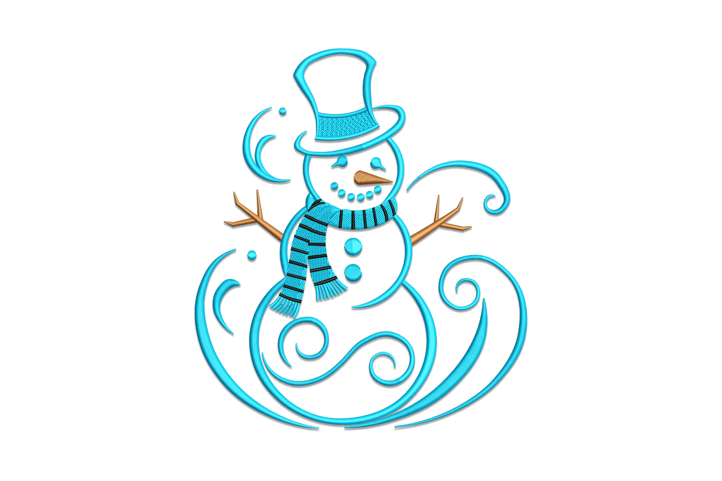 Christmas Snowman Digital Embroidery Design