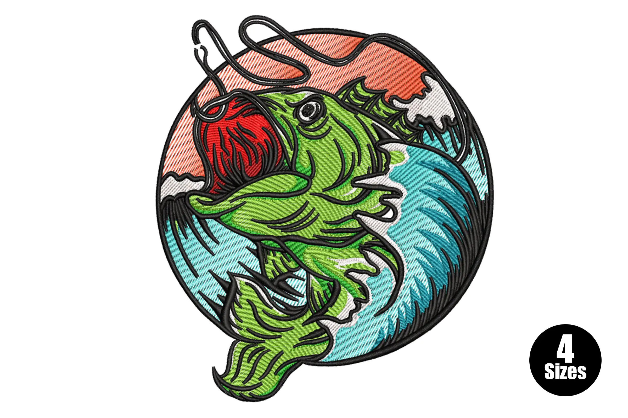 Fishing Machine Machine Embroidery Design File