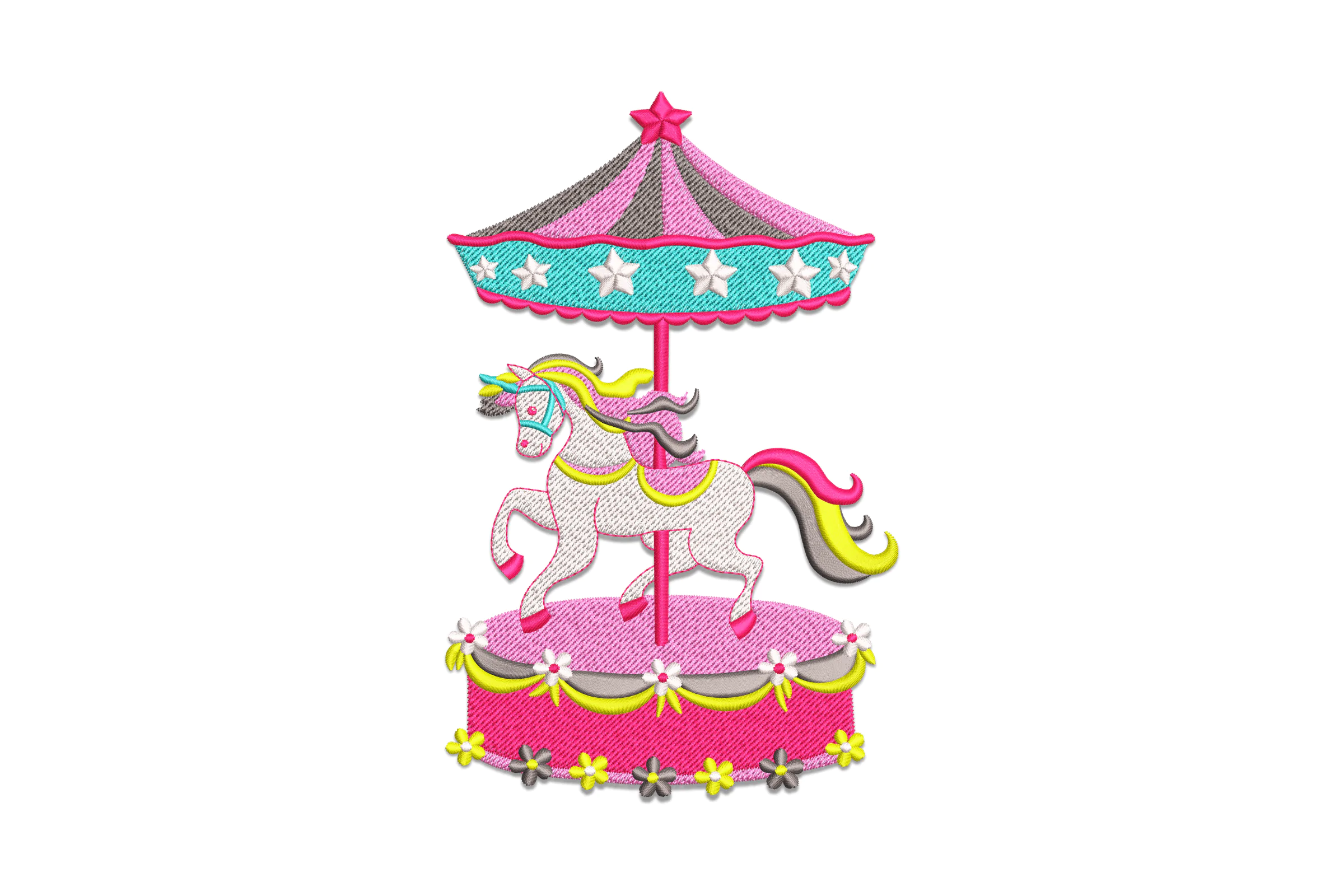 Magical Carousel Embroidery Design