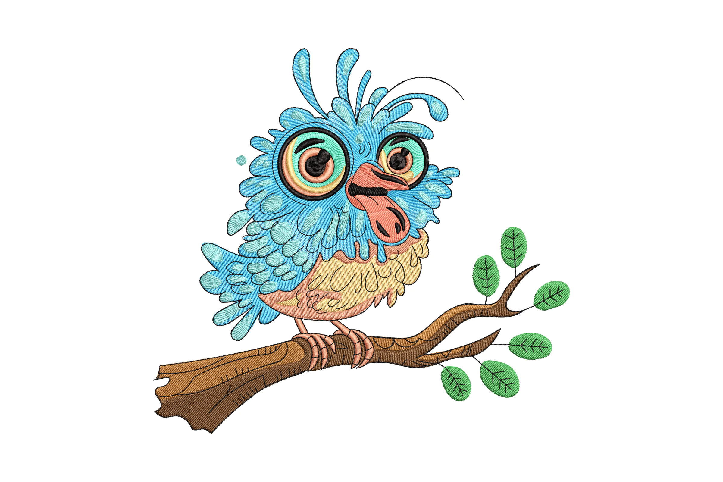 Funny Bird Embroidery Design
