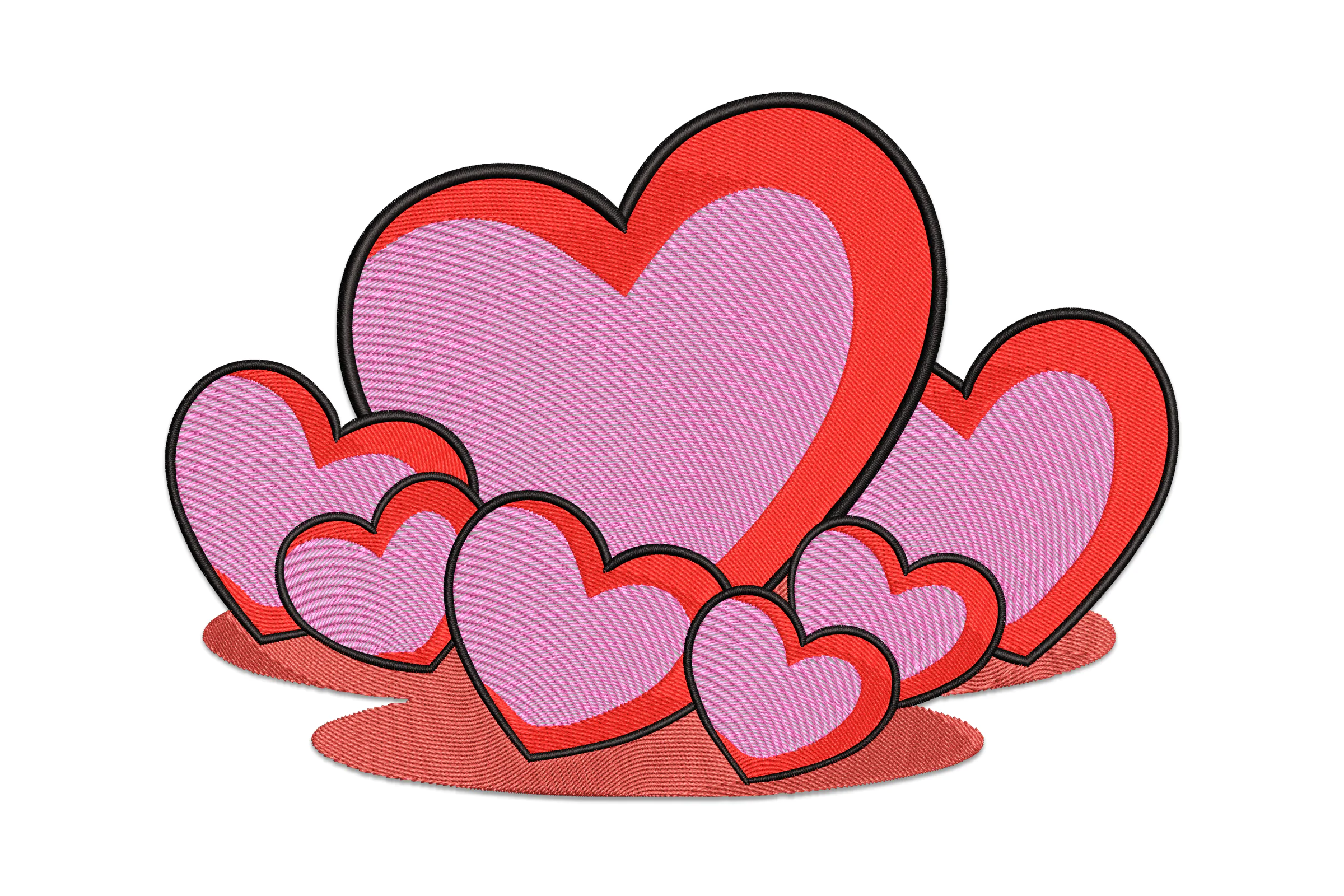 Set Of Heart Couples Embroidery Design