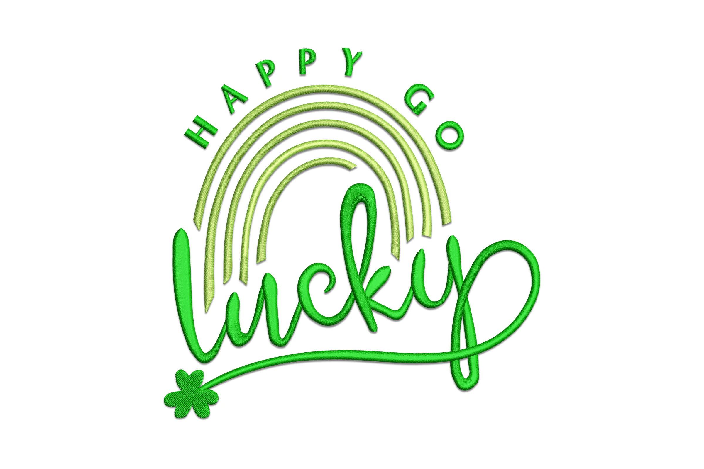 Happy Go Lucky Embroidery Design