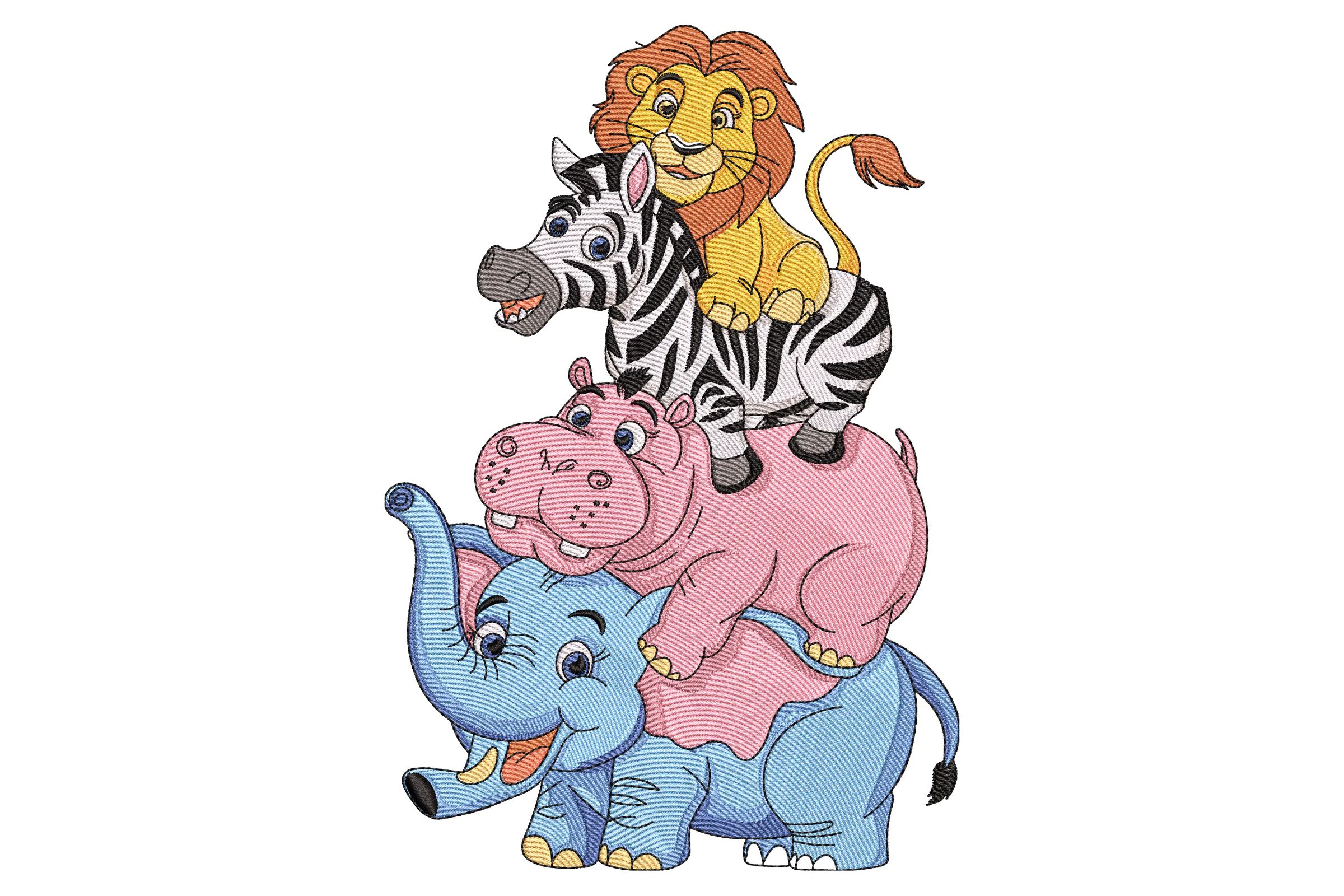 Animal Stack Embroidery Design
