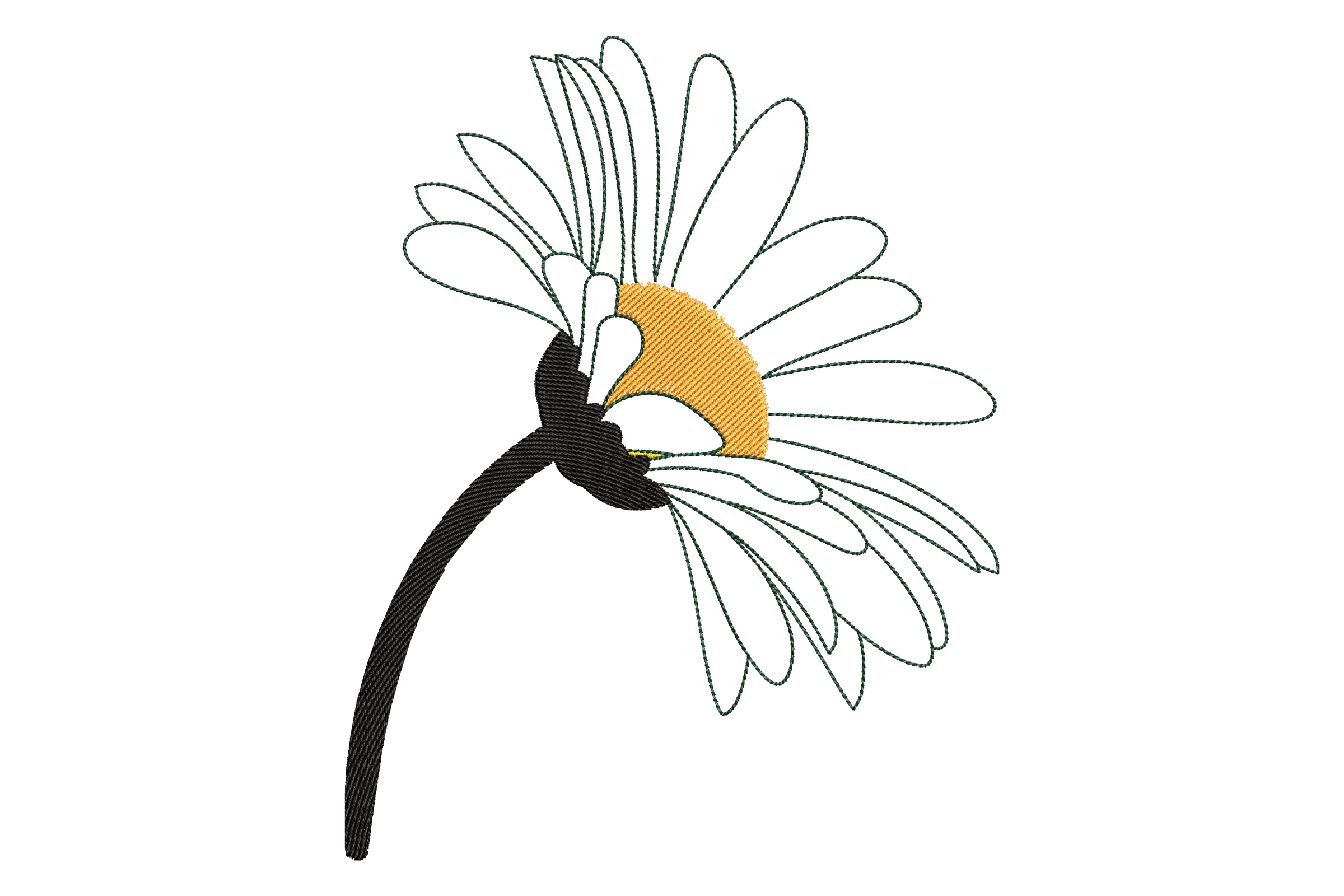 Daisy Flower Digital Embroidery Design