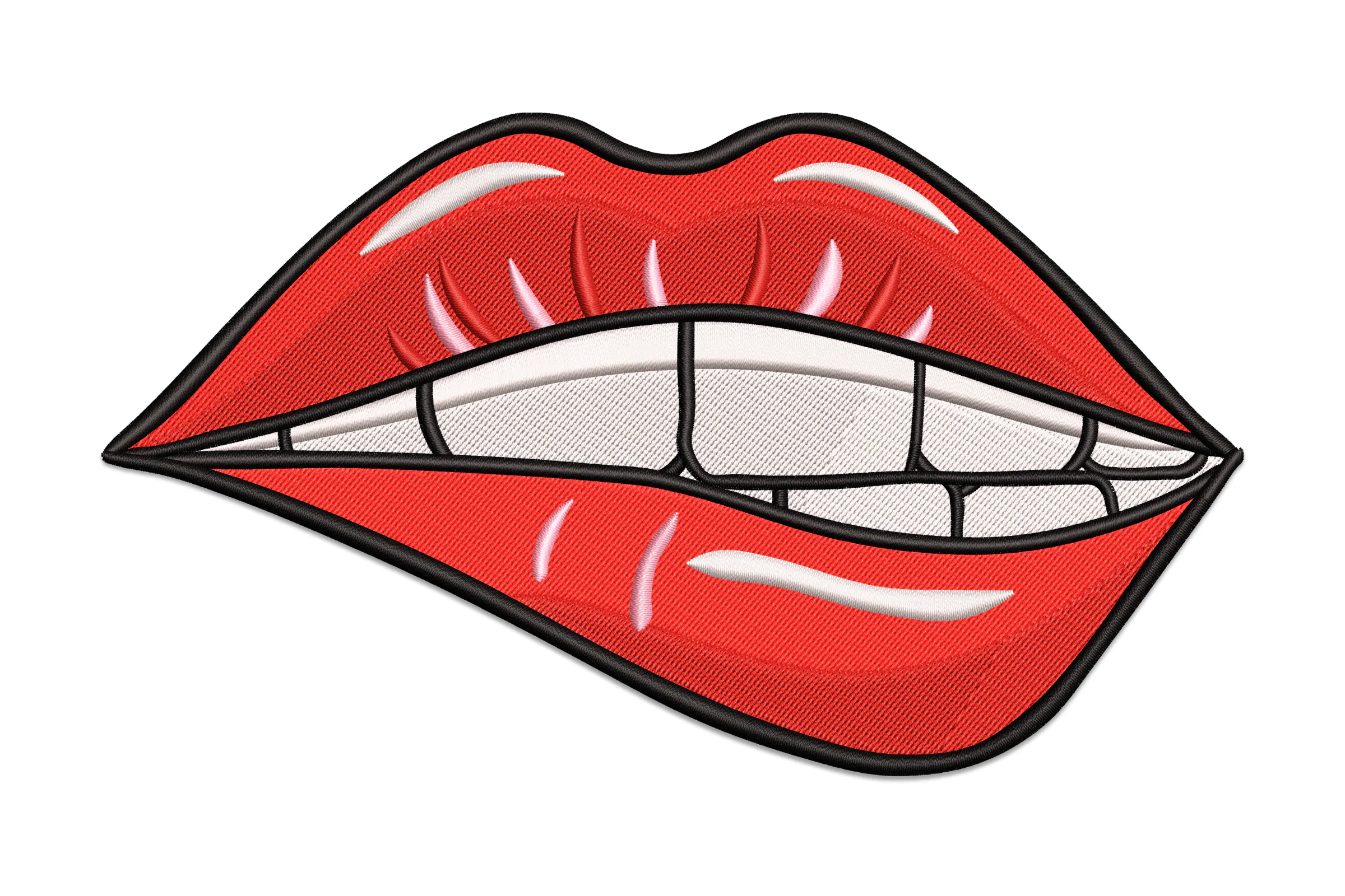 Biting Lips Digital Embroidery Design