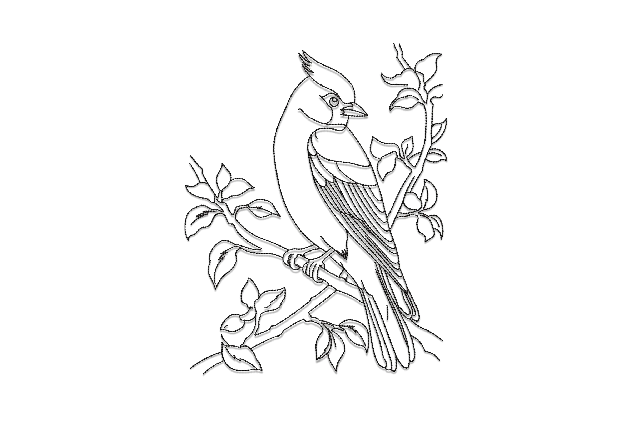 Cardinal Bird - Machine Embroidery Design
