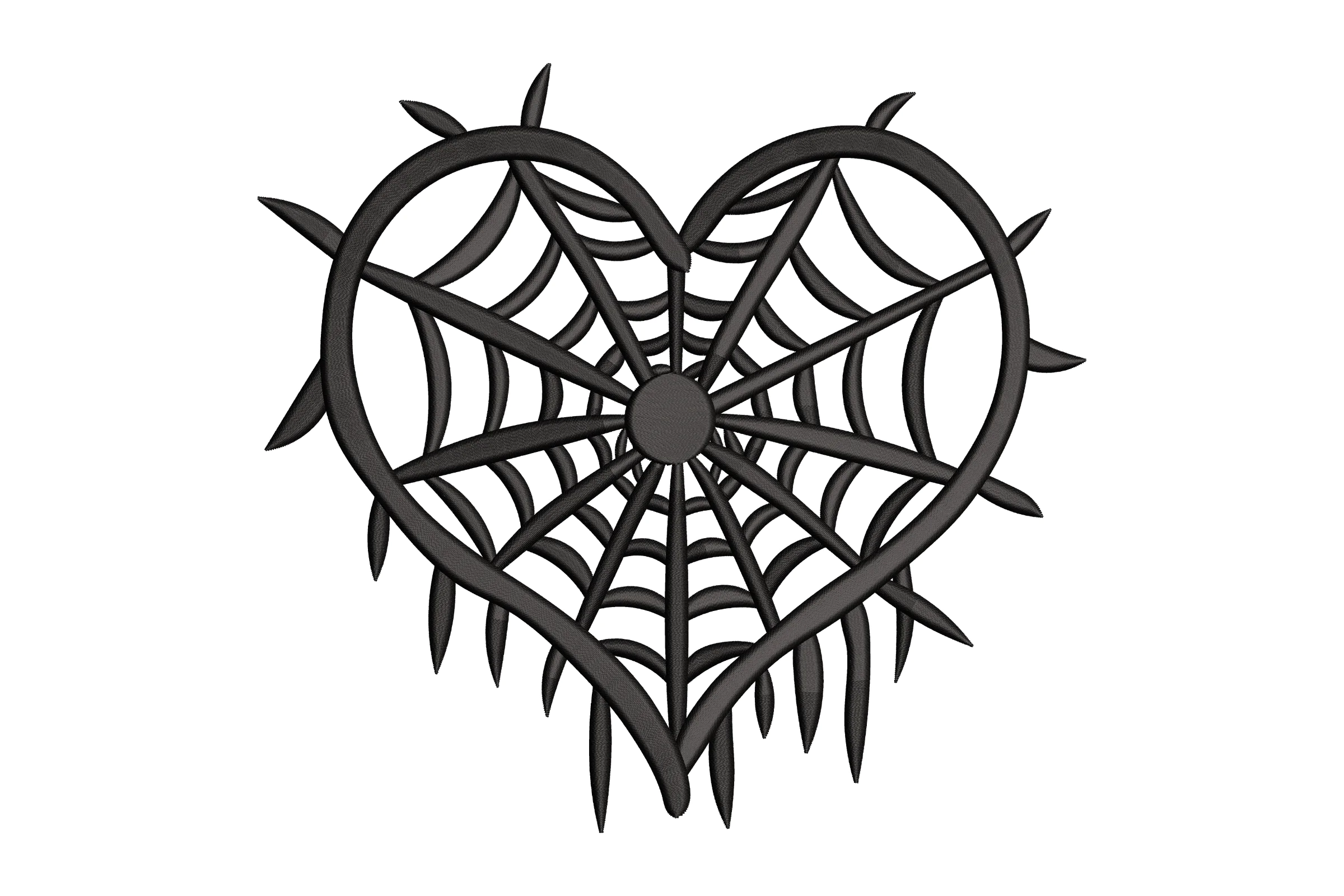 Spiderweb Heart Embroidery Design