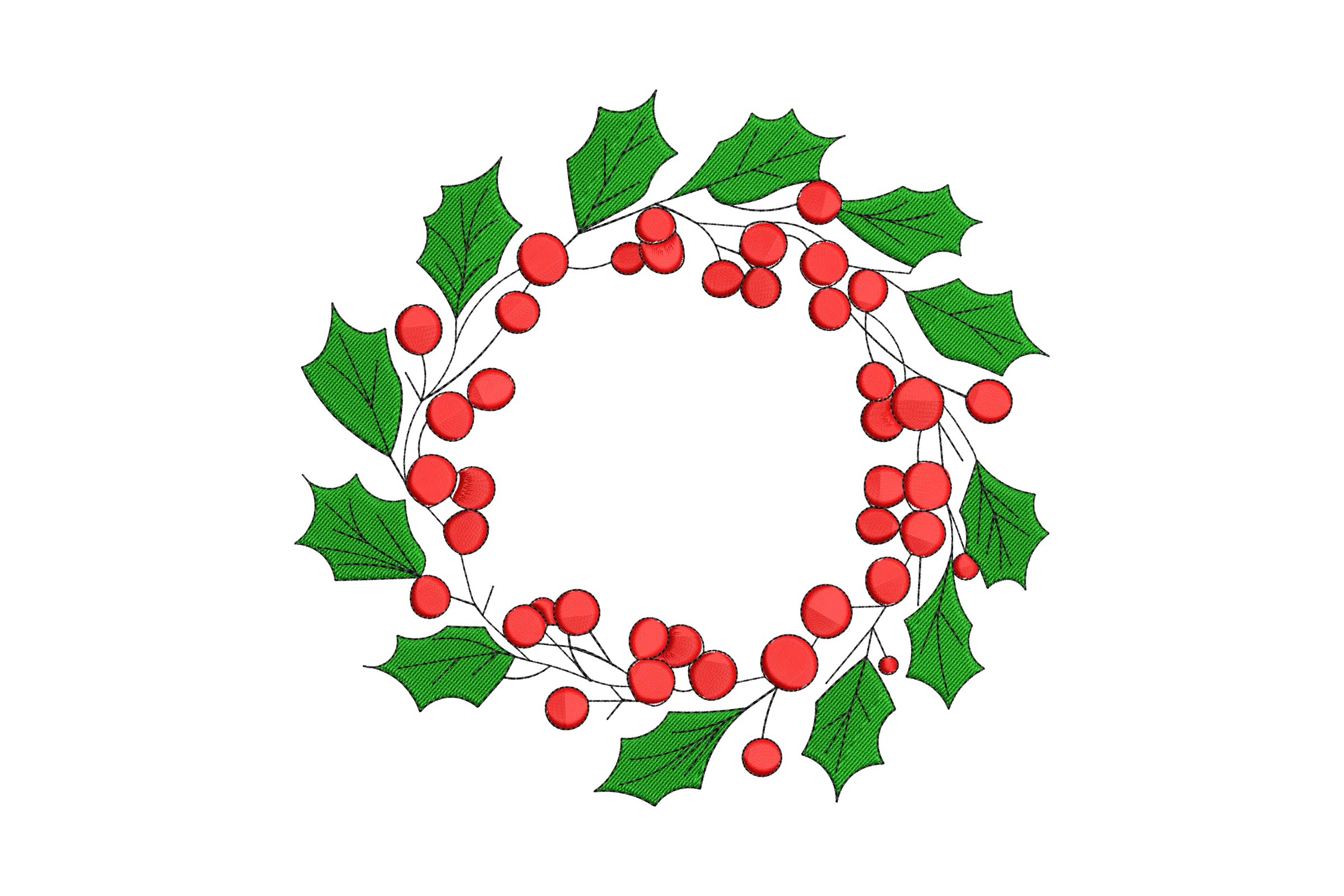Christmas Wreath Embroidery File