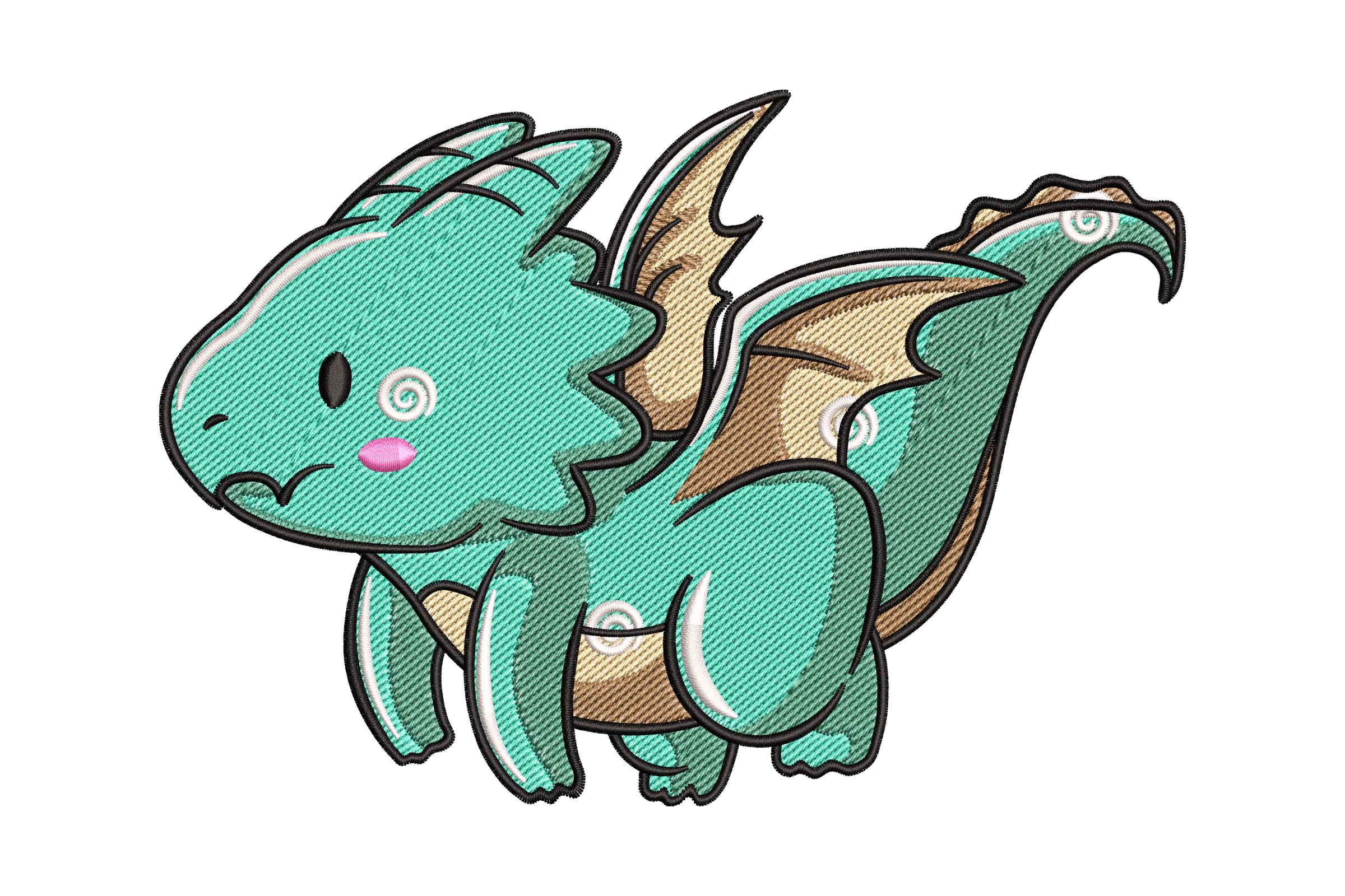 Baby Dragon Embroidery Digital Design