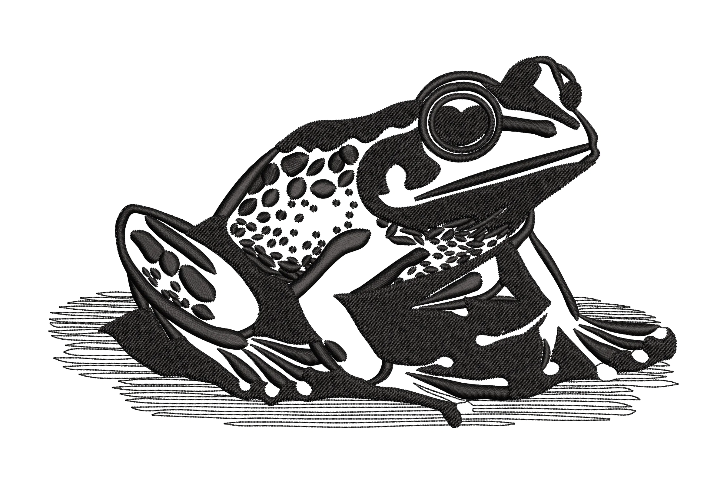 Frog Embroidery Design