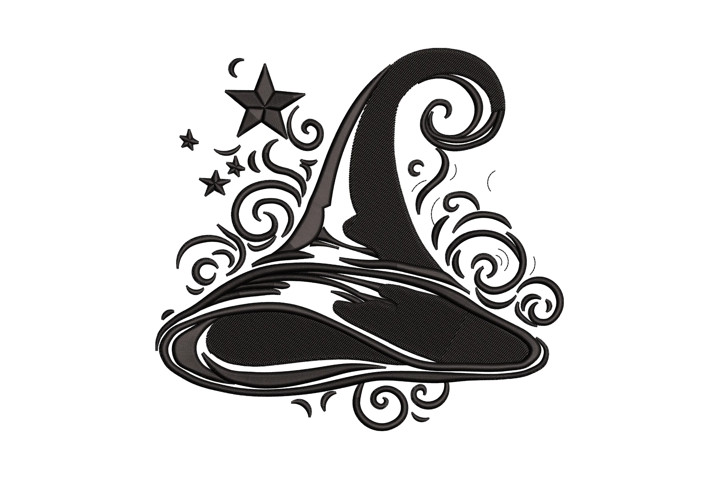 Magical Witch Hat Embroidery Design