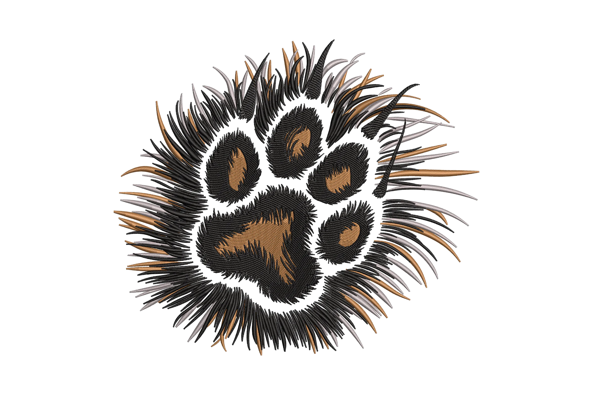 Paw Print Machine Embroidery Design File
