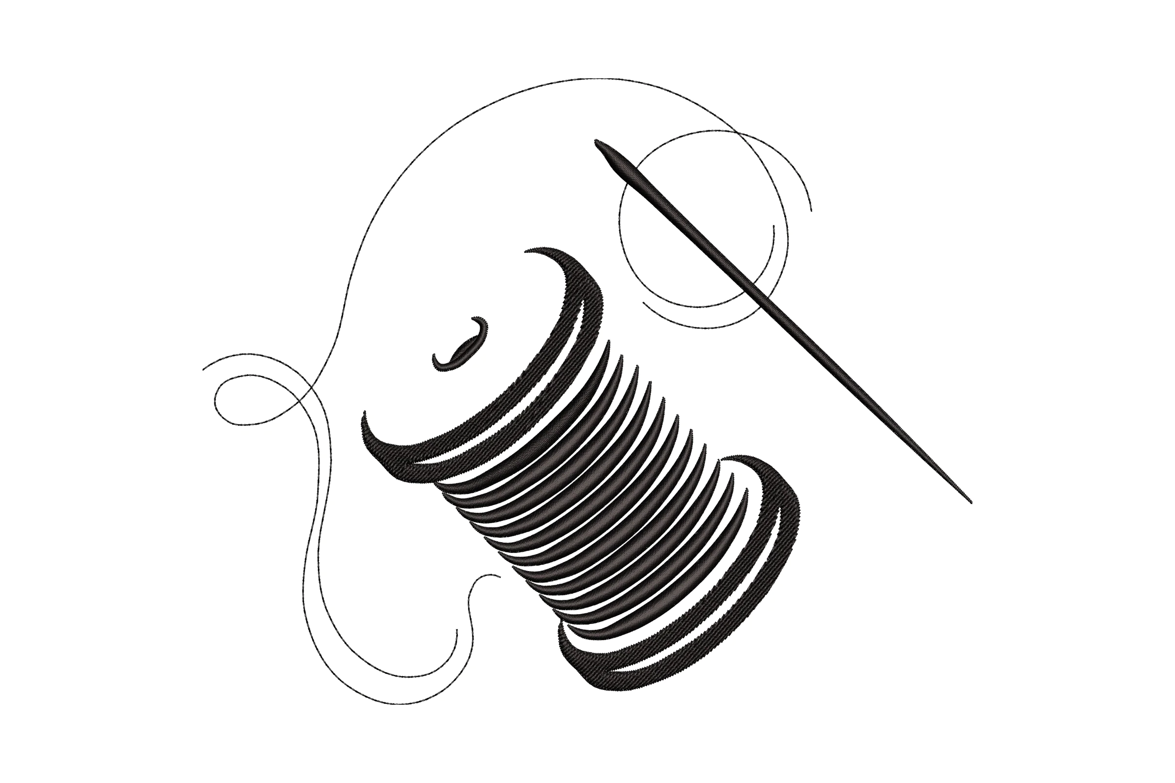 Thread and Needle Embroidery Design