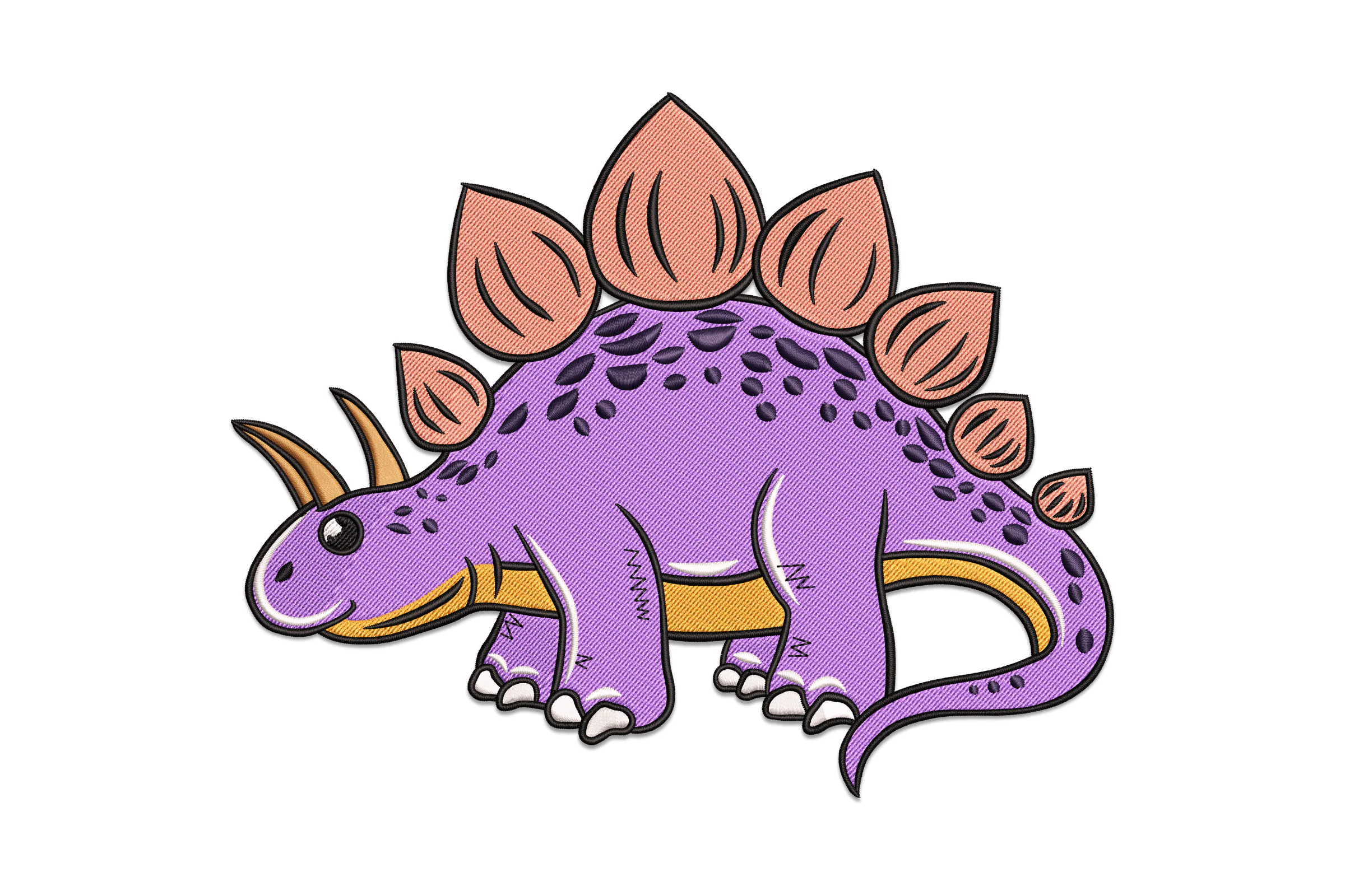 Stegosaurus Embroidery Design