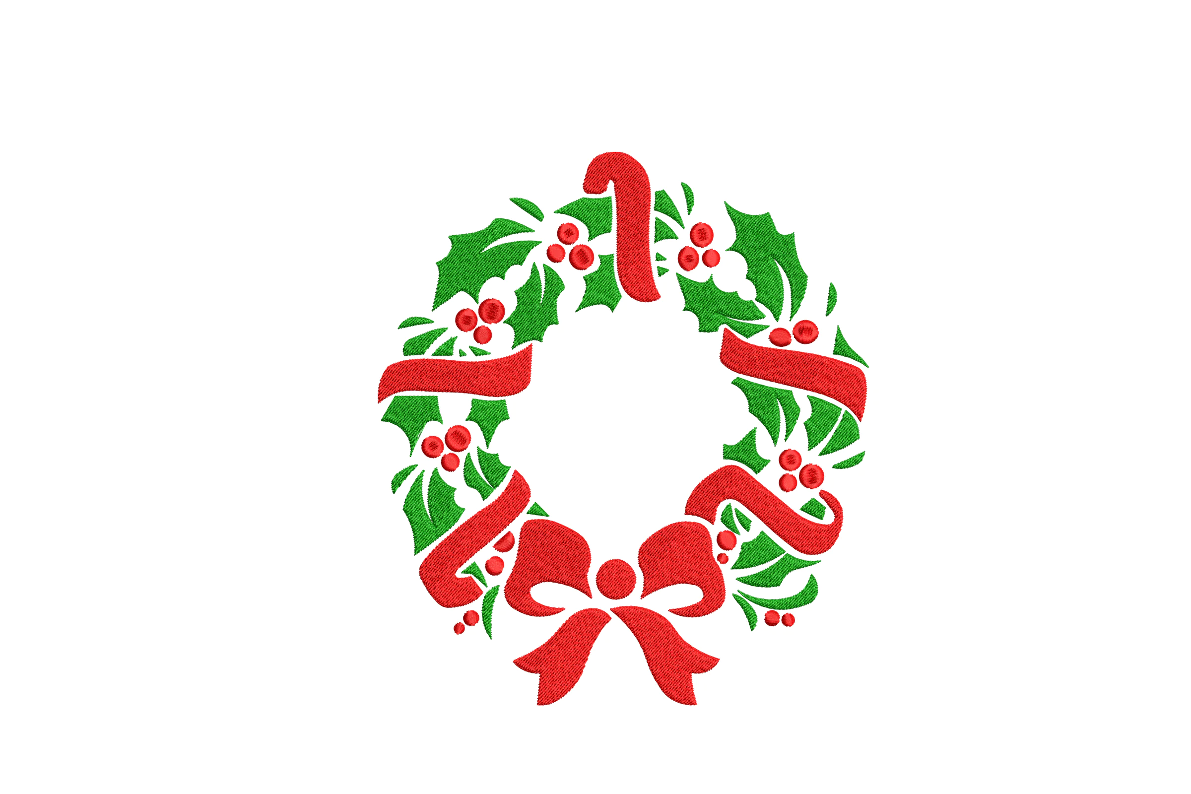Wreath Christmas Embroidery Design