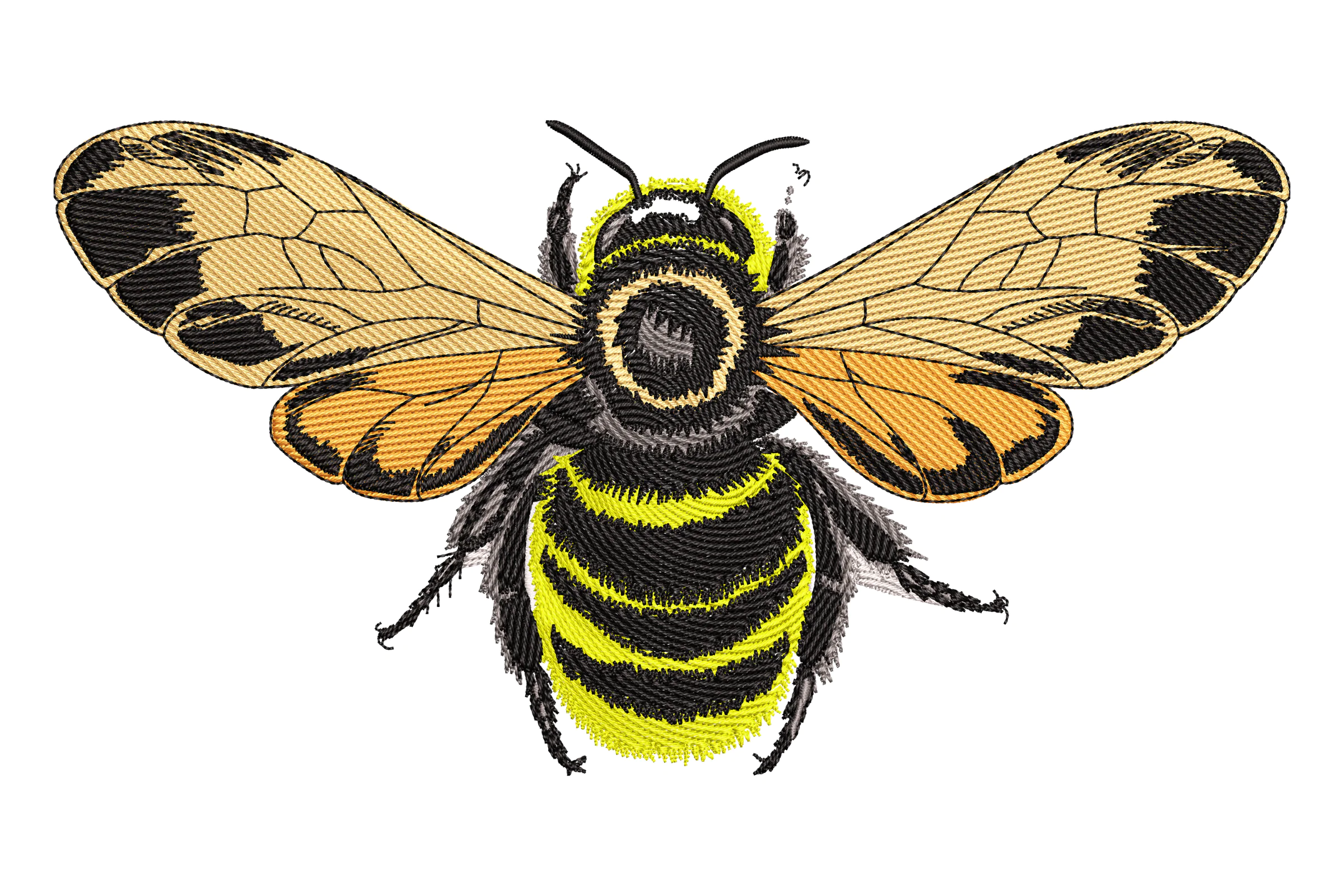 Mini Honey Bee Machine Embroidery Design