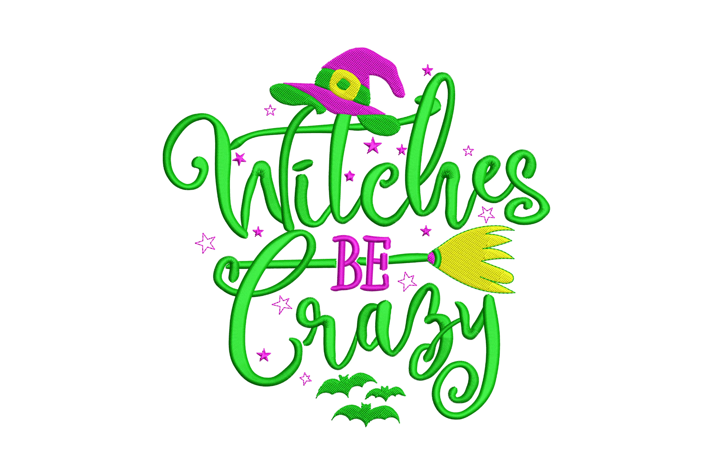 Witches Be Crazy Embroidery Design