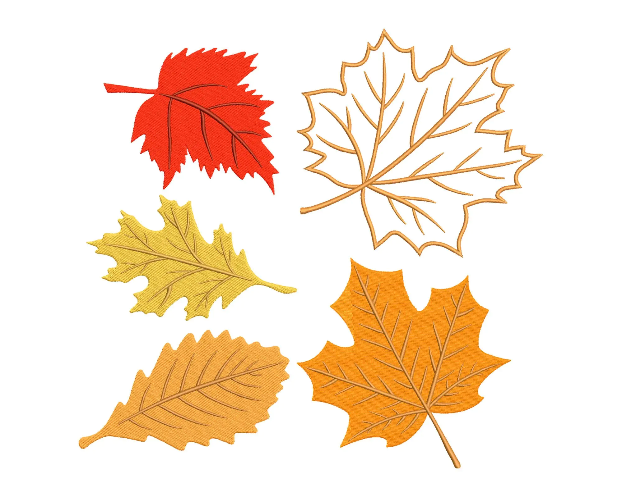 Autumn Leaf Embroidery Design . Maple Leaf Embroidery Designs