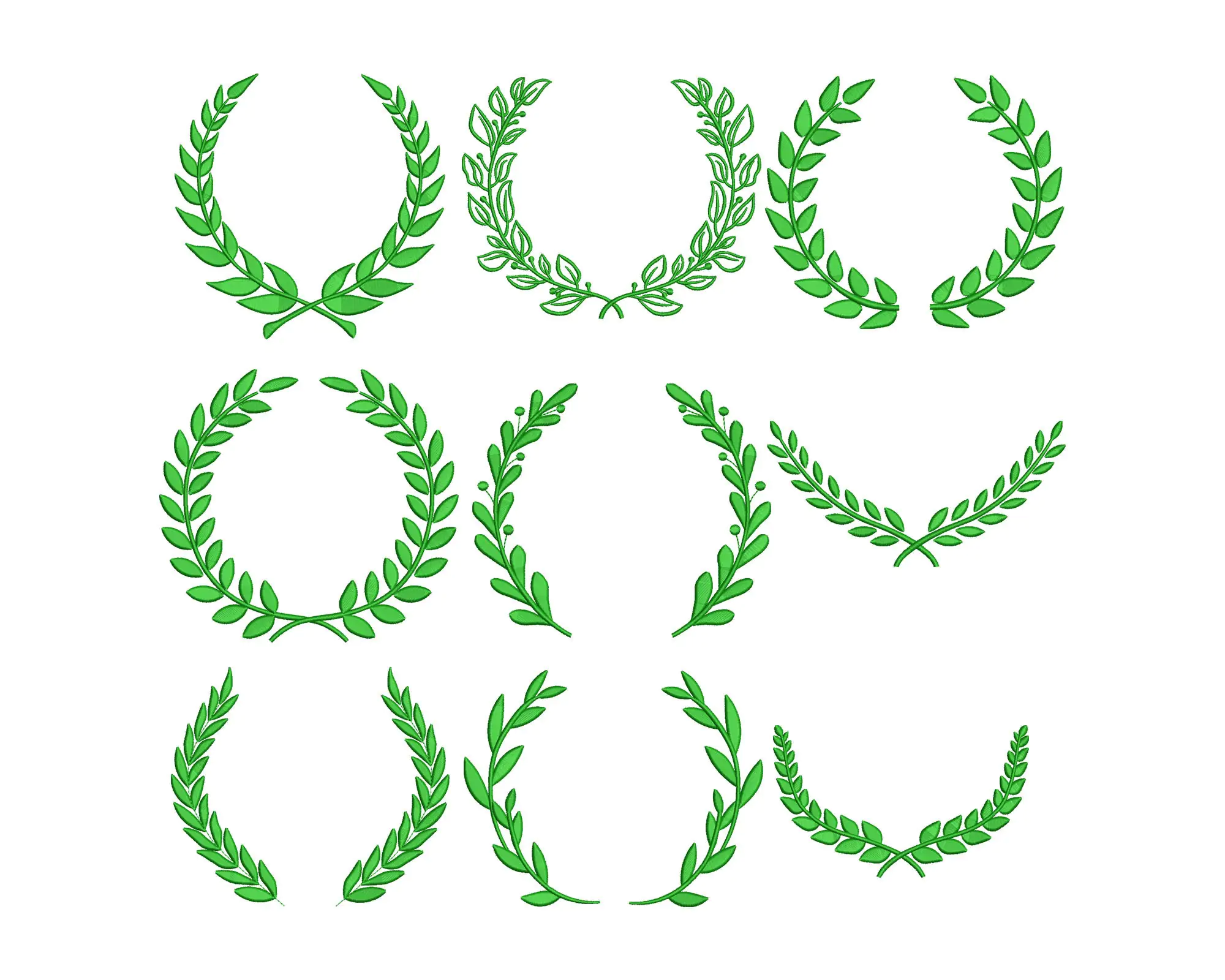 Laurel Wreath Embroidery Designs. leaf Wreath Machine Embroidery Designs, Monogram Frame Embroidery