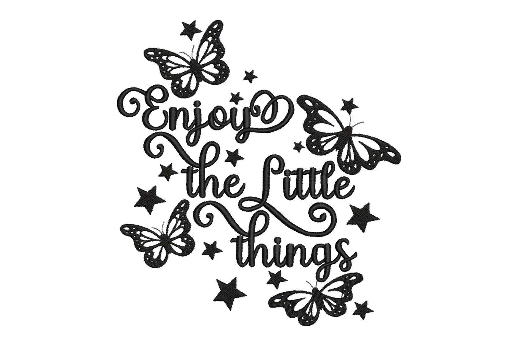 Free Butterfly and Quotes machine embroidery design