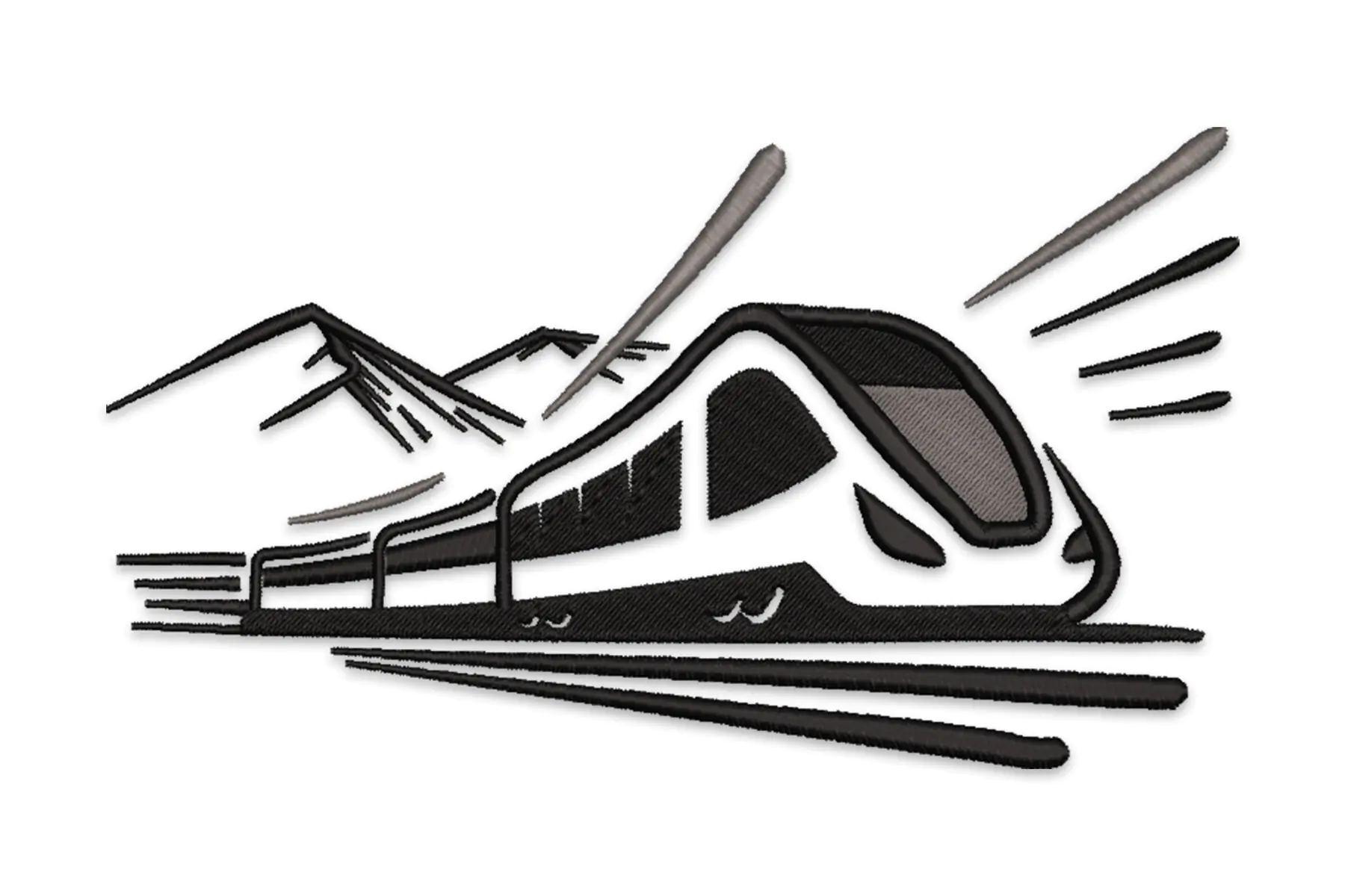 Free Speed fast Train embroidery design, Train - Machine Embroidery Design