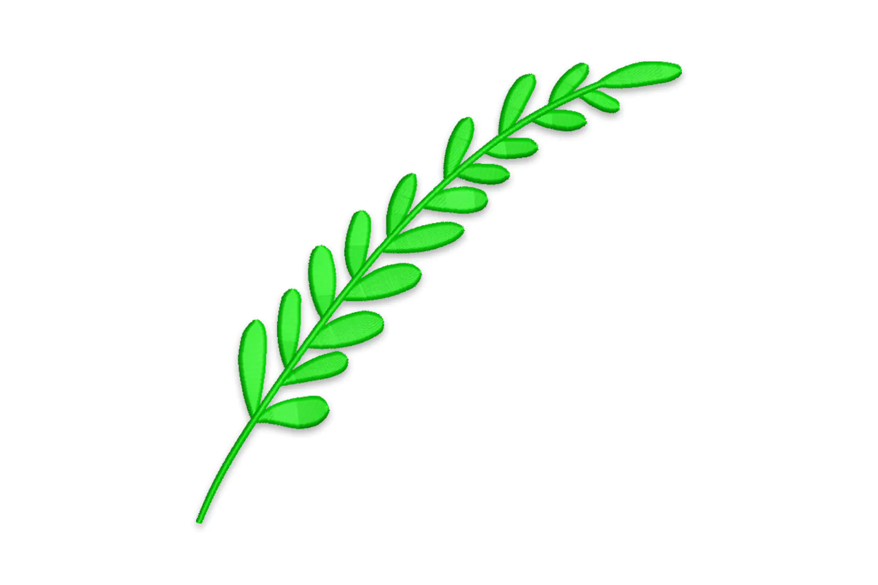 Free Branch with Leaves Embroidery Design,  Leaf Embroidery Design.