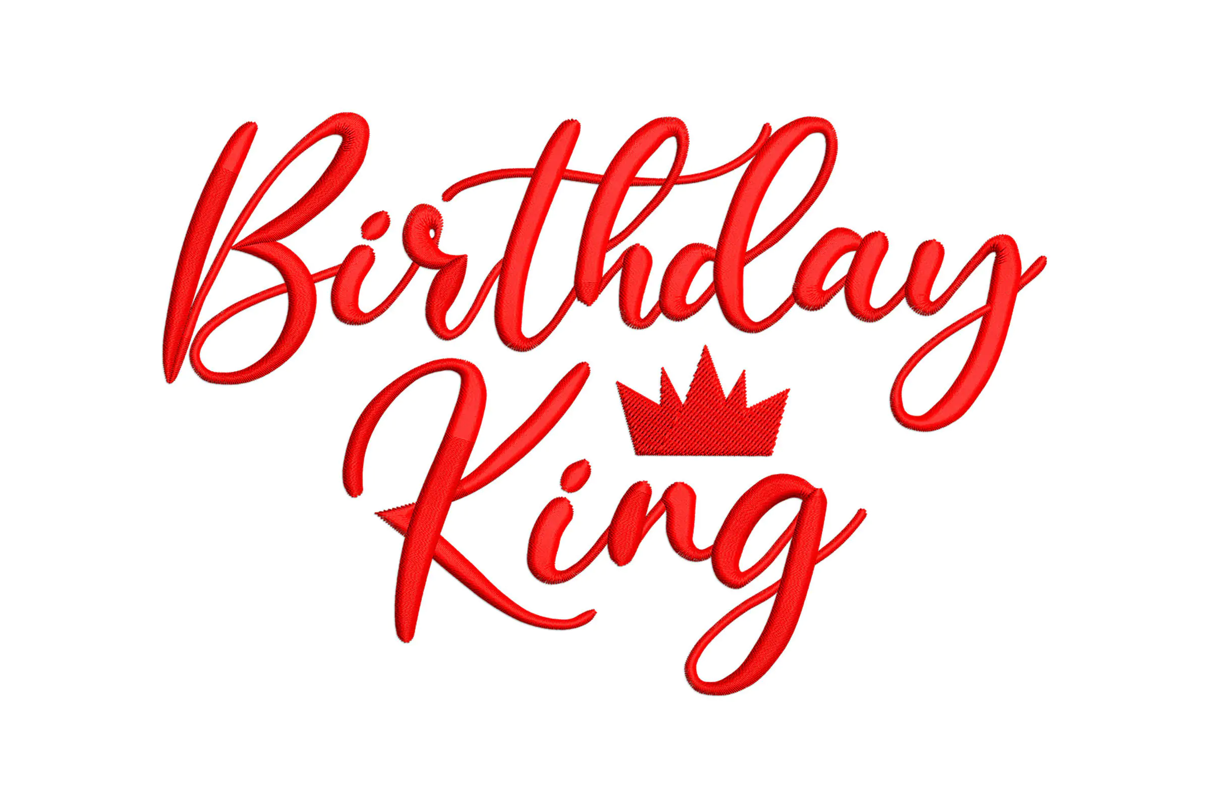 Birthday King Machine Embroidery Design