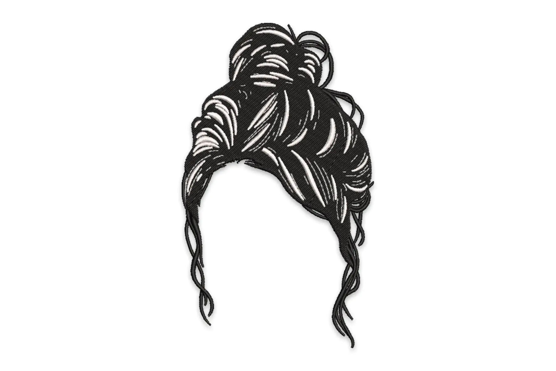 Free Woman's Hair - Machine Embroidery Design, Beautiful Woman With long Hair Embroidery Design