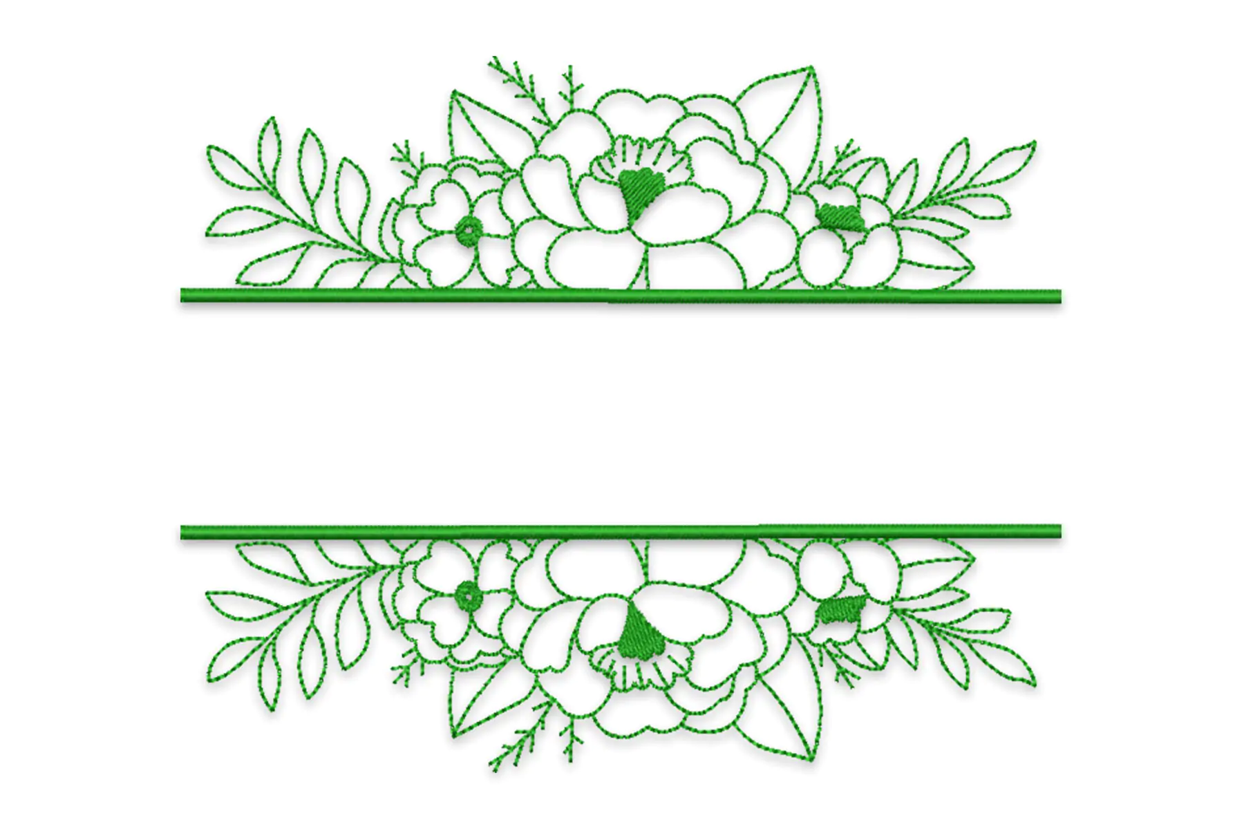 Free Flower Split - Machine Embroidery Design
